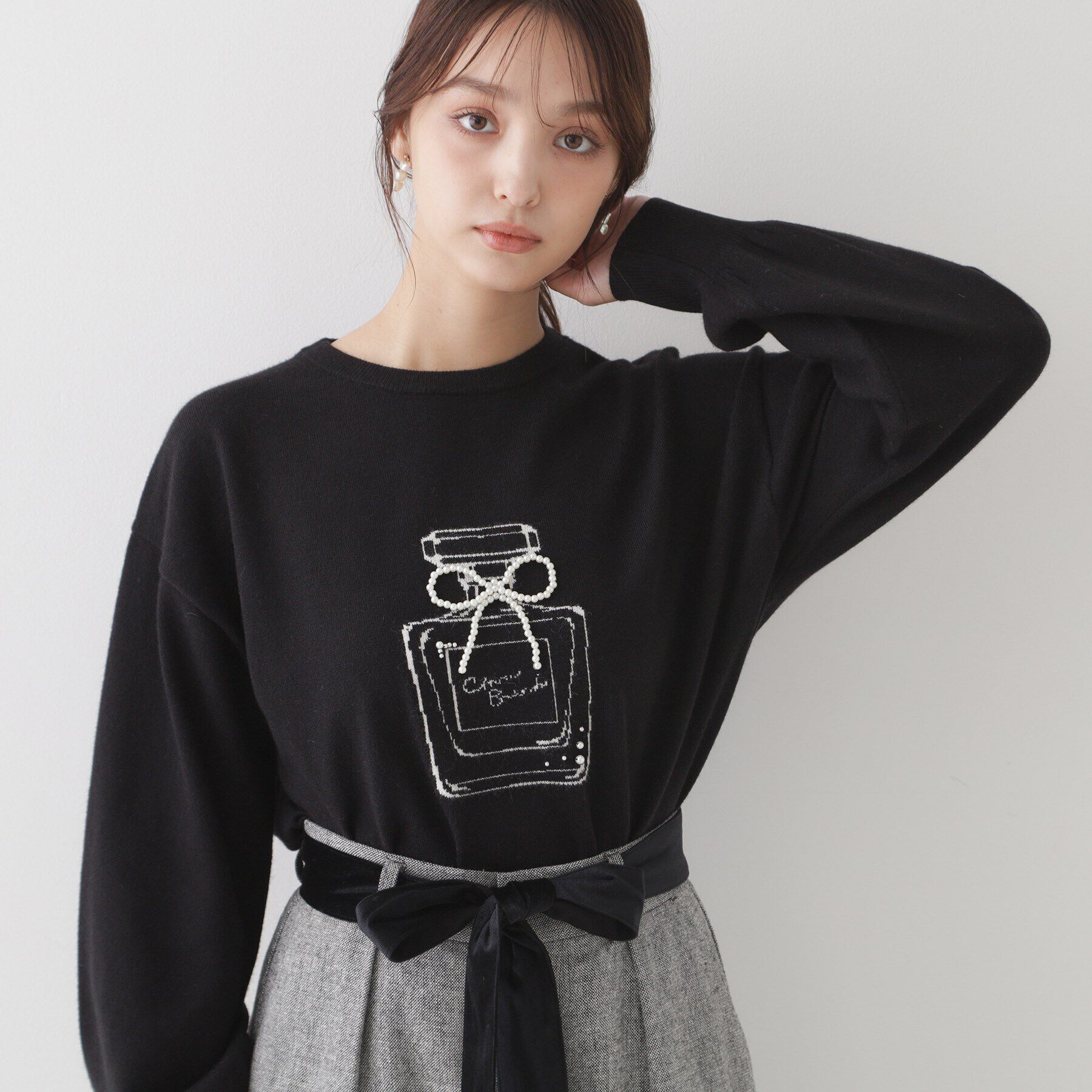 Couture broach「【存在感を引き立てる主役級ニット】パフュームインターシャリッシュアンゴラ」|ニット・セーター|