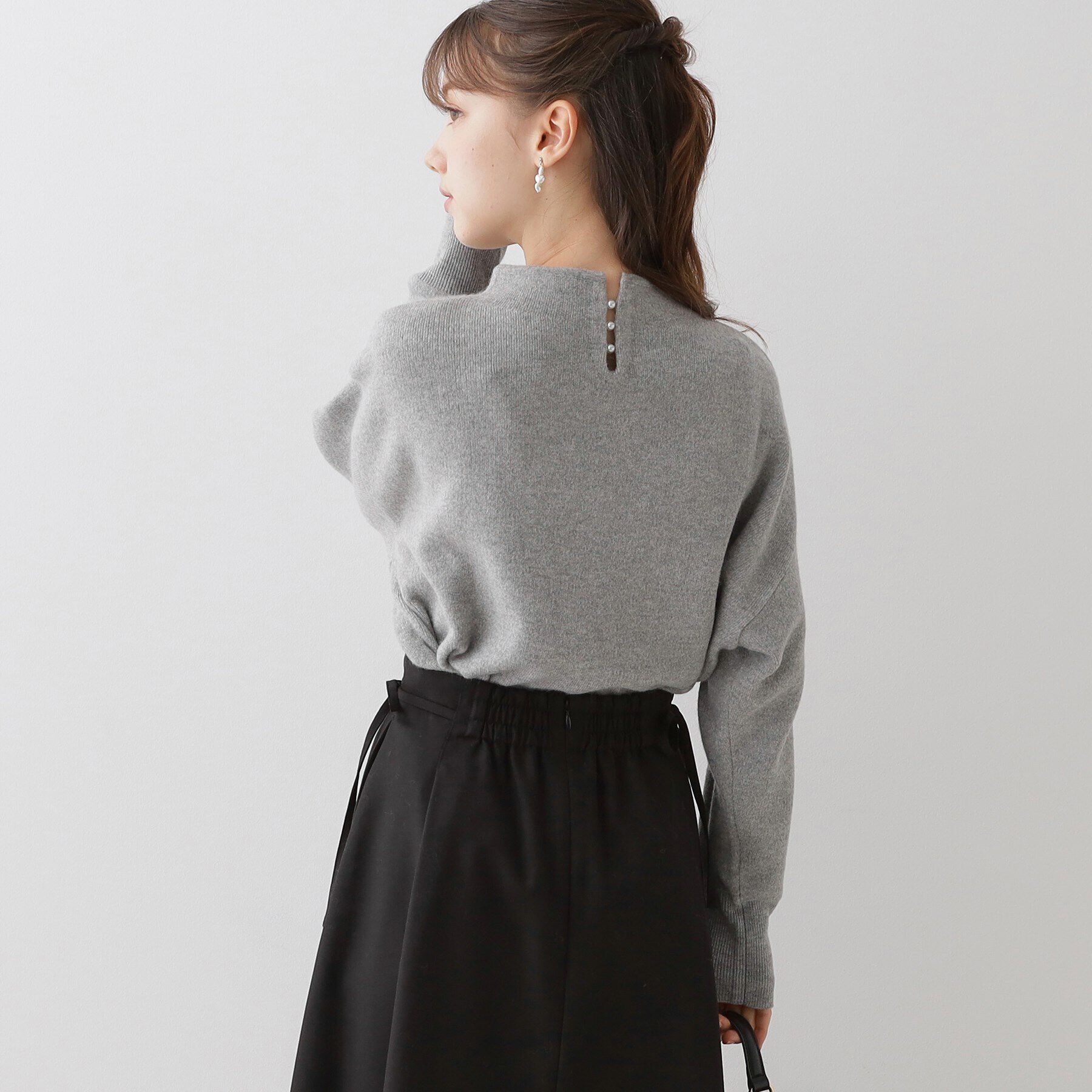 Couture broach「【バックパールで華やぐ】上品もちふわニット」|ニット・セーター|