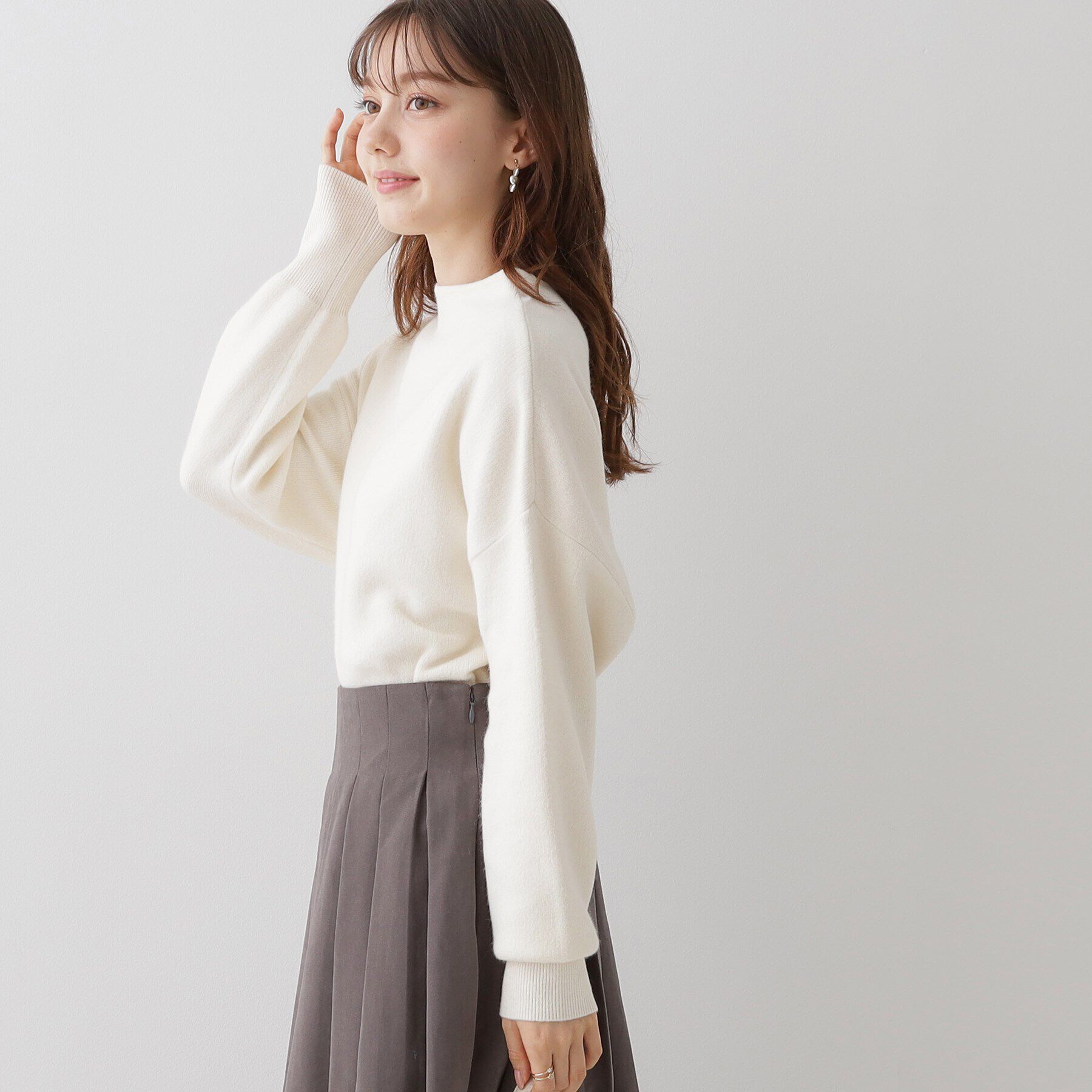 Couture broach「【バックパールで華やぐ】上品もちふわニット」|ニット・セーター|