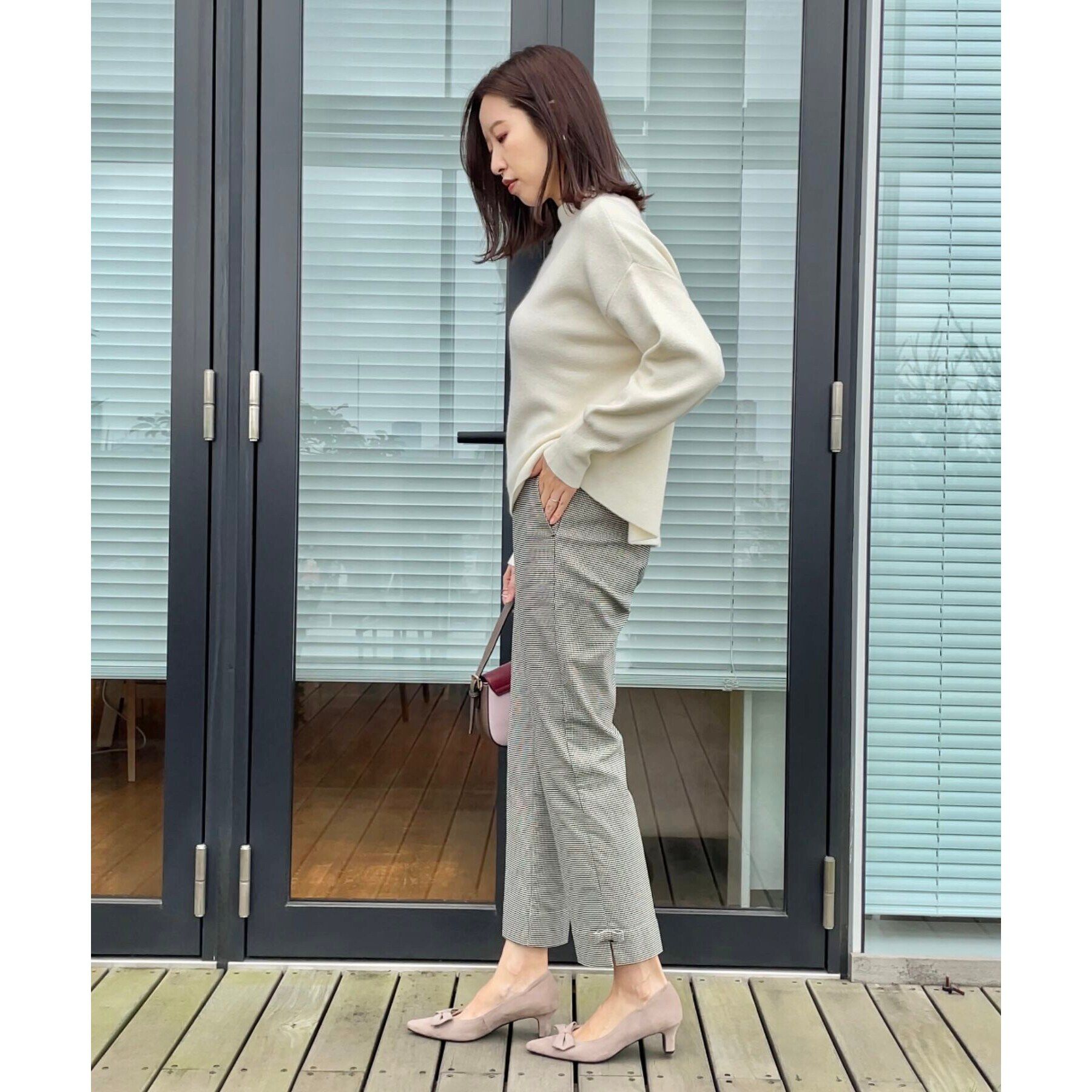 Couture broach「【バックパールで華やぐ】上品もちふわニット」|ニット・セーター|