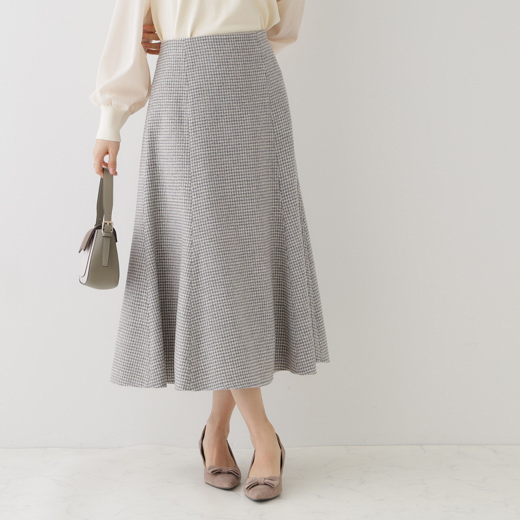 Couture broach「【上品・美シルエット】ラメ千鳥マーメイドスカート」|スカート|ｸﾞﾚｰ(212)