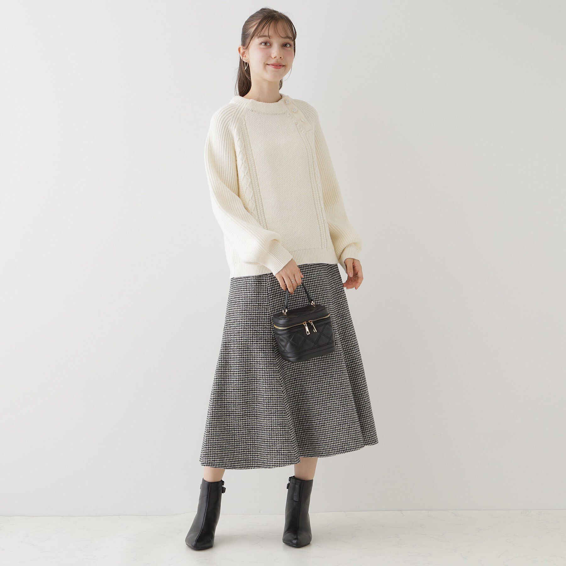 Couture broach「【上品・美シルエット】ラメ千鳥マーメイドスカート」|スカート|