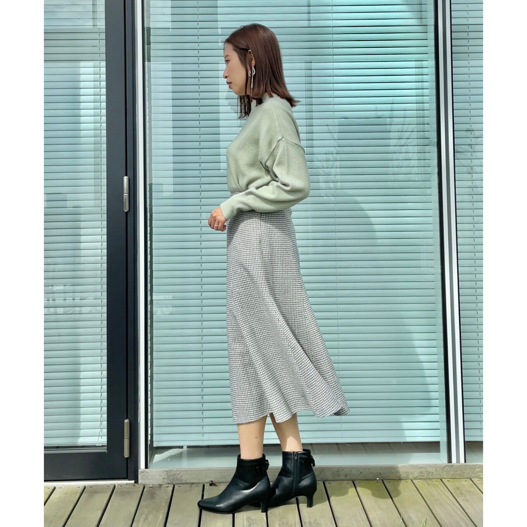 Couture broach「【上品・美シルエット】ラメ千鳥マーメイドスカート」|スカート|