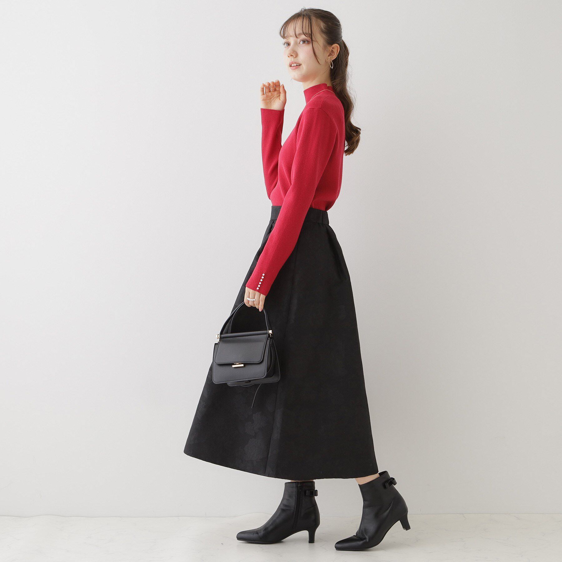 Couture broach「【エレガントな雰囲気漂う】フラワージャカードスカート」|スカート|