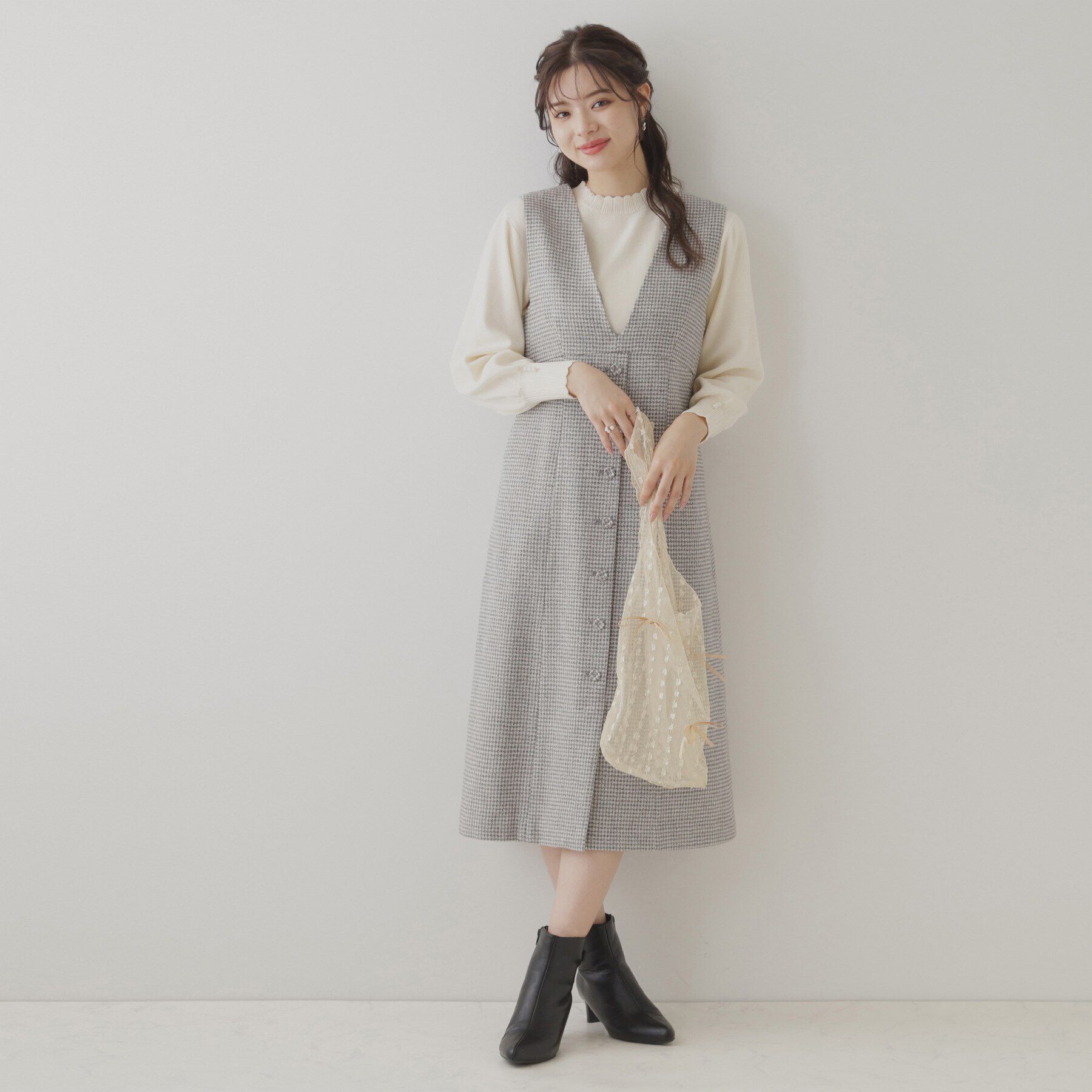 Couture broach「レースリボンバッグ」|エコバッグ|