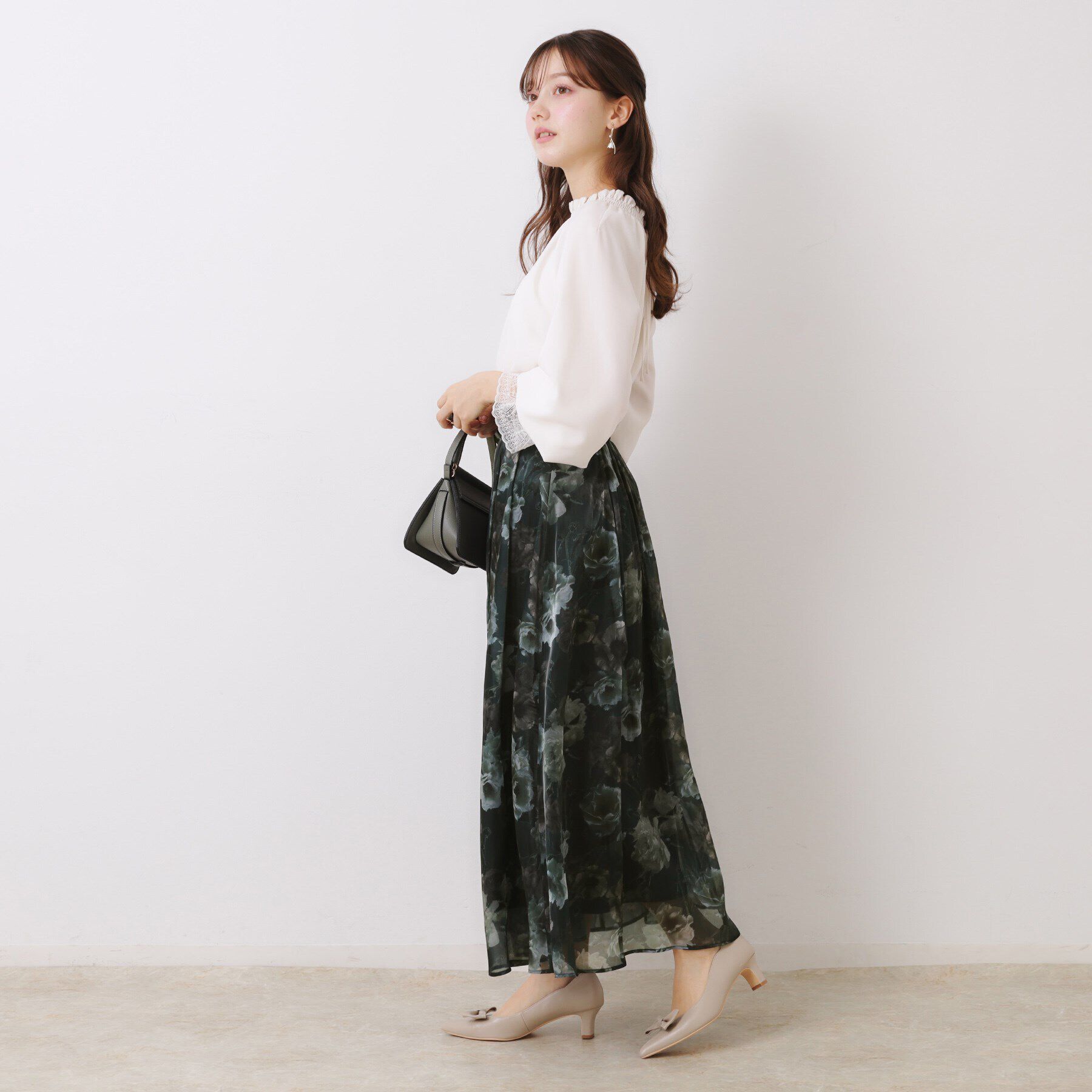 Couture broach「【大人可愛い・きれいめ】Springオーガンフルールスカート」|スカート|