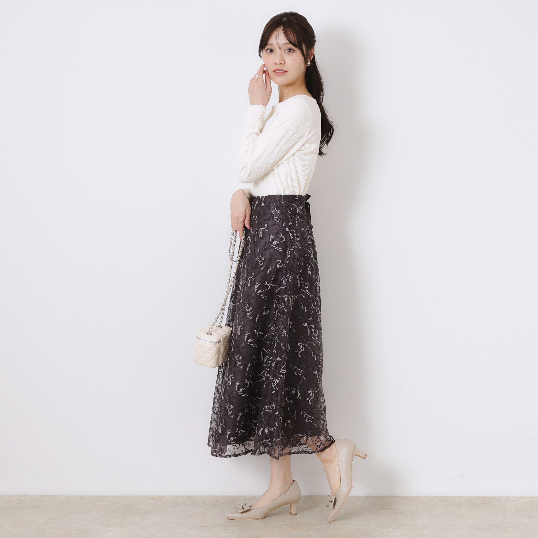 Couture broach「【新色あり/通勤/マシンウォッシャブル・アンチピリング機能付き】ハートネックテレコプルオーバー」|Tシャツ・カットソー|