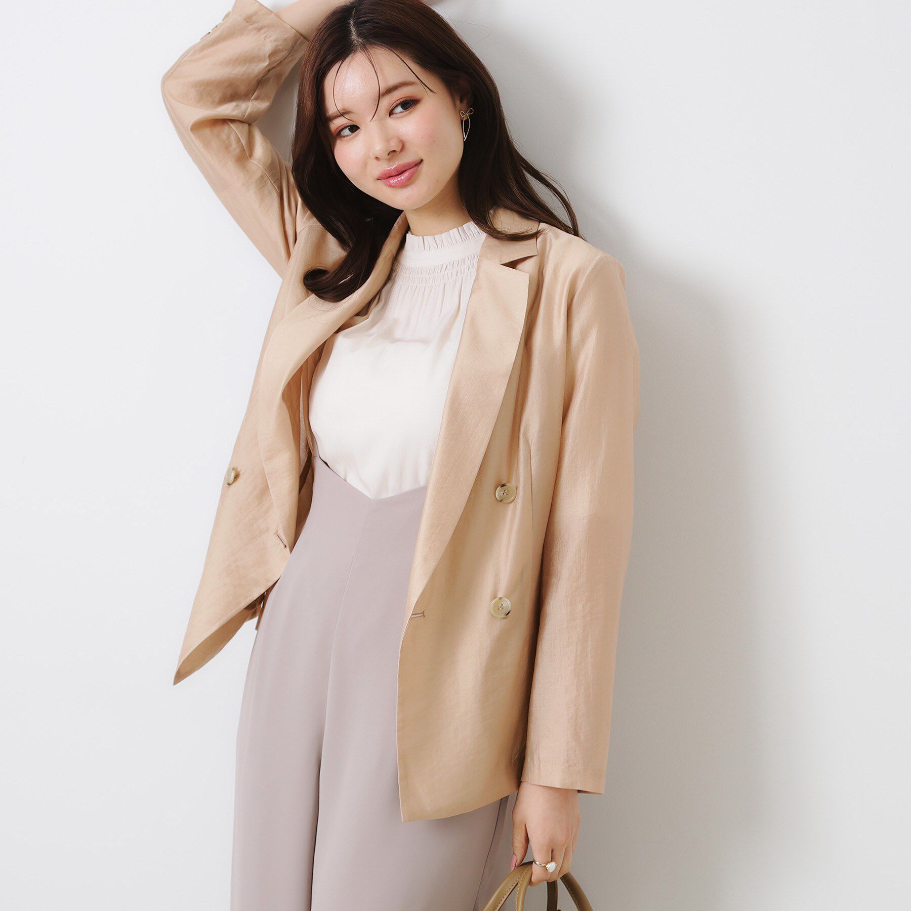 Couture broach「【オシャレな透け感・通勤】シアージャケット」|テーラードジャケット|