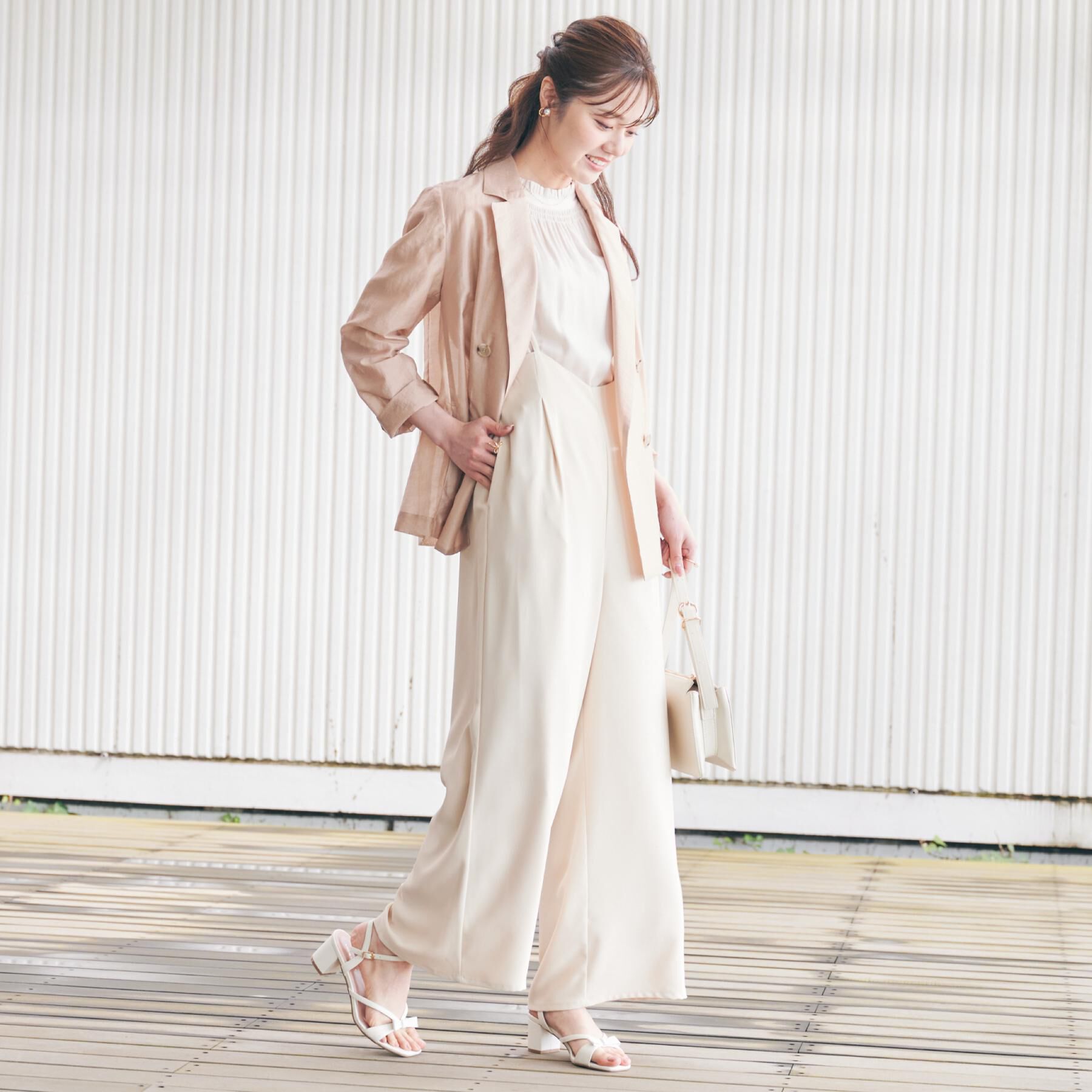 Couture broach「【オシャレな透け感・通勤】シアージャケット」|テーラードジャケット|