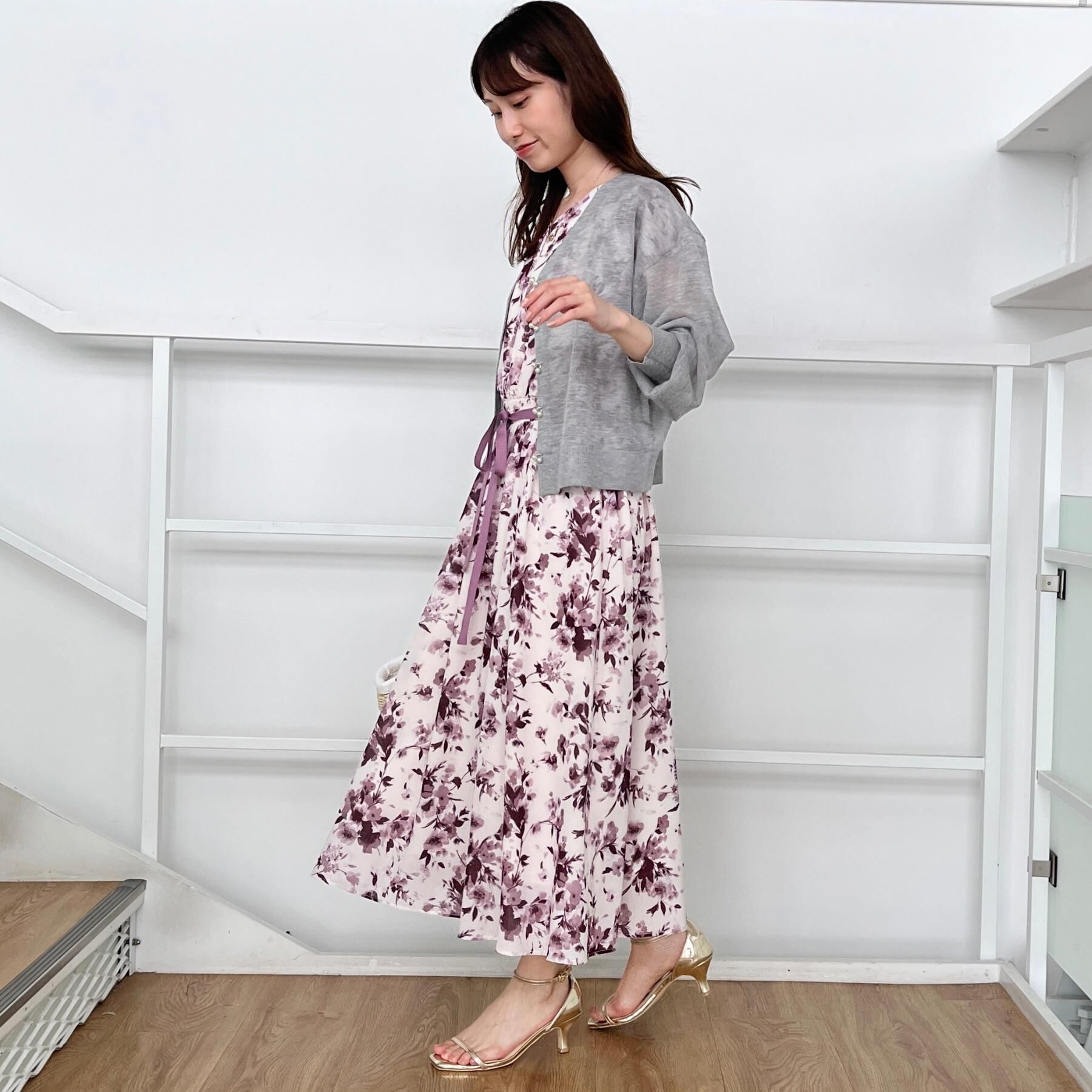 Couture broach「【花柄・華やか・一枚で着映え】サマーフラワーブーケワンピース」|ワンピース|