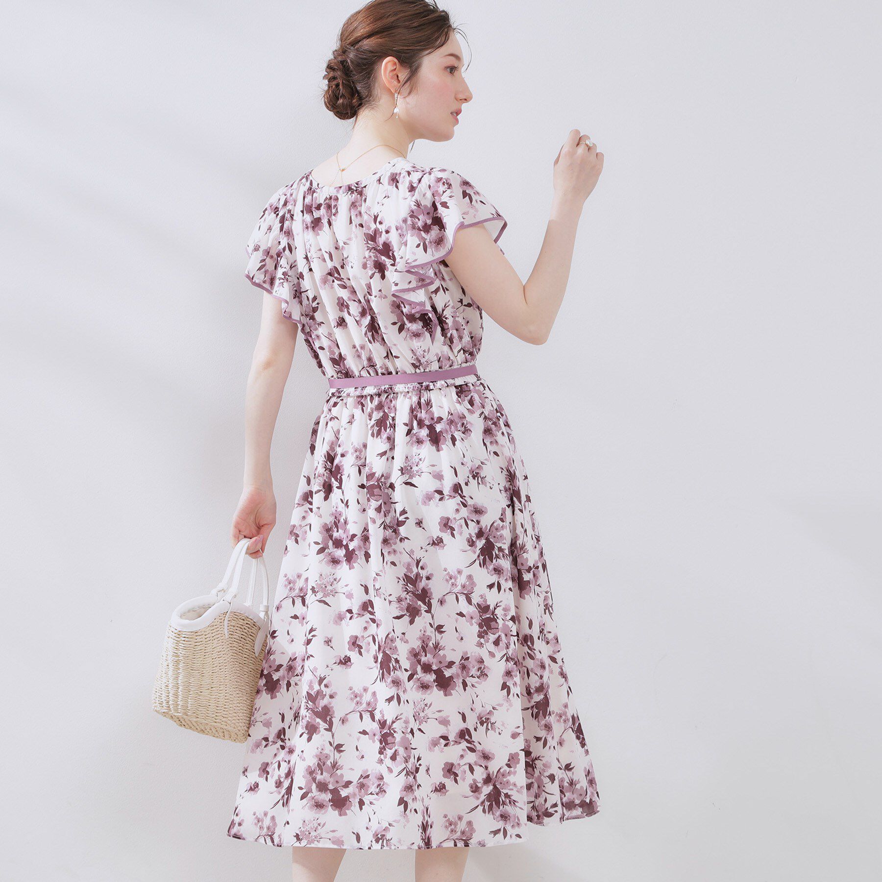 Couture broach「【花柄・華やか・一枚で着映え】サマーフラワーブーケワンピース」|ワンピース|