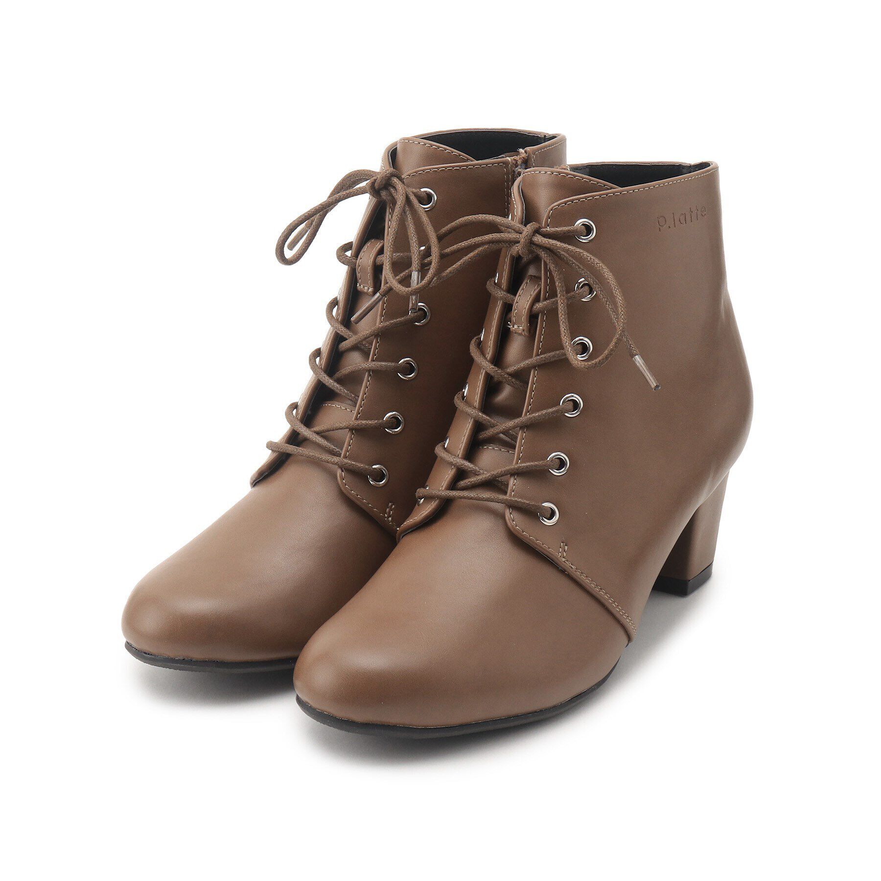 PINK-latte「ヒールレースアップブーツ」|ショートブーツ|