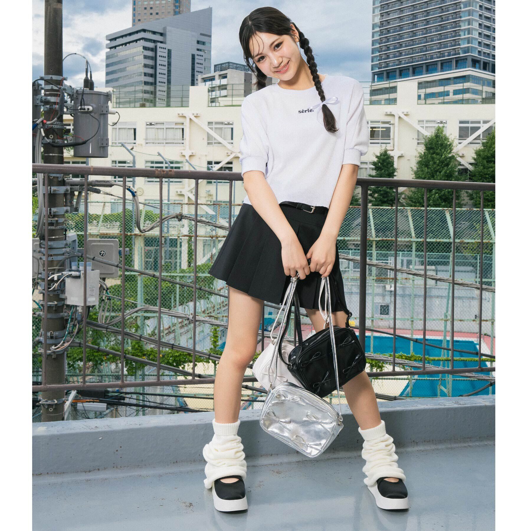 PINK-latte「リボン付ショルダーバッグ」|ショルダー・メッセンジャー|