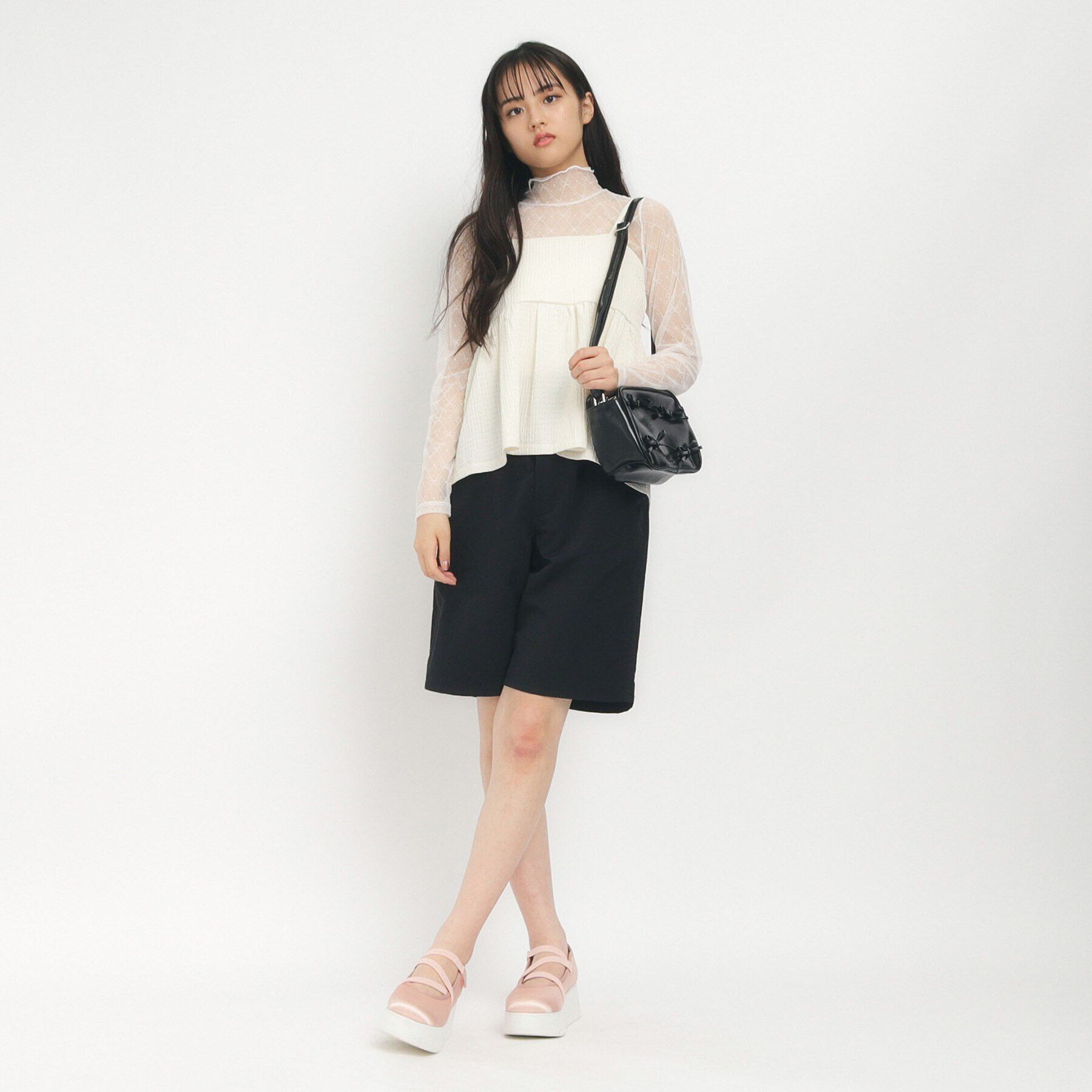 PINK-latte「リボン付ショルダーバッグ」|ショルダー・メッセンジャー|