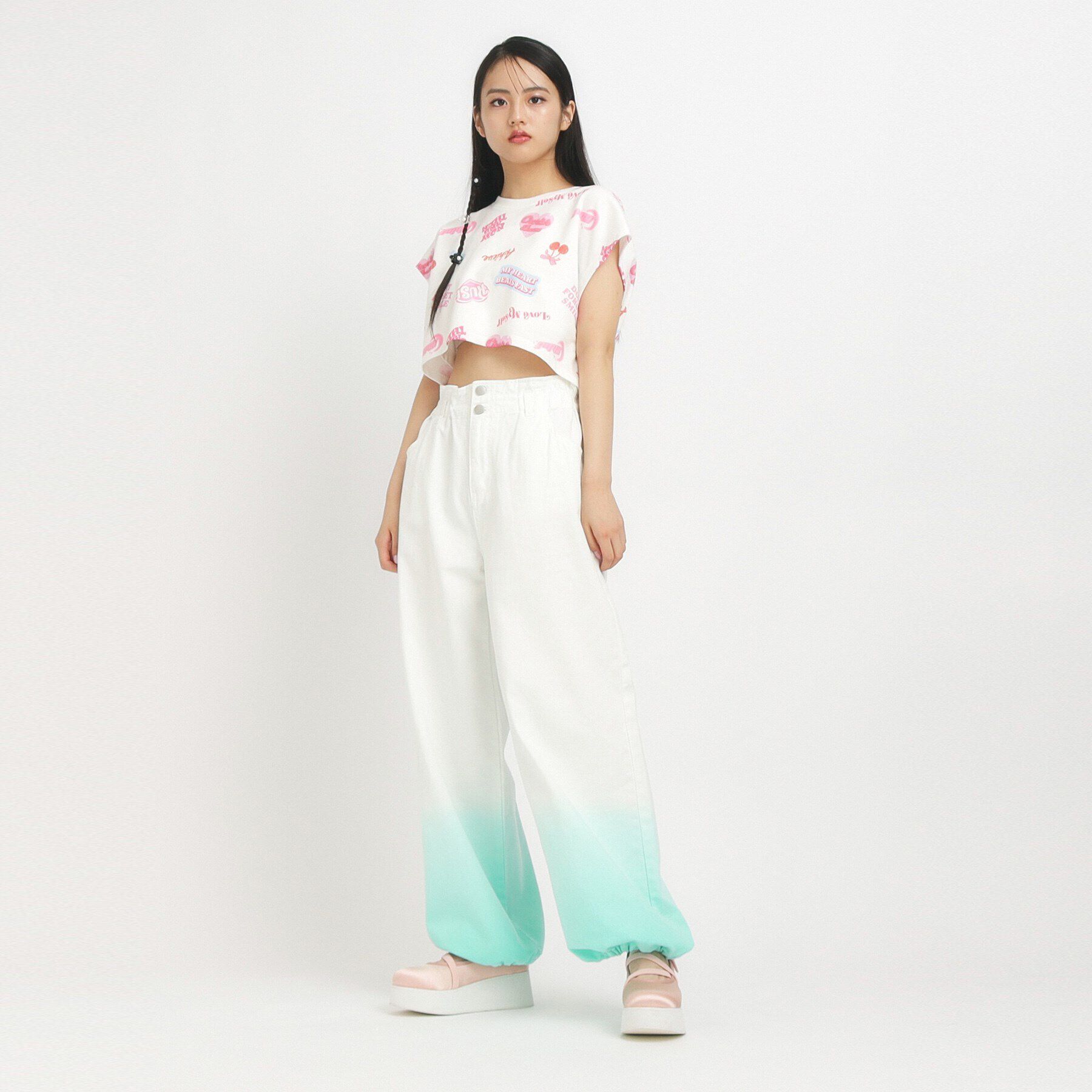 PINK-latte「【るーつくコラボ】グラデーションパンツ」|その他|