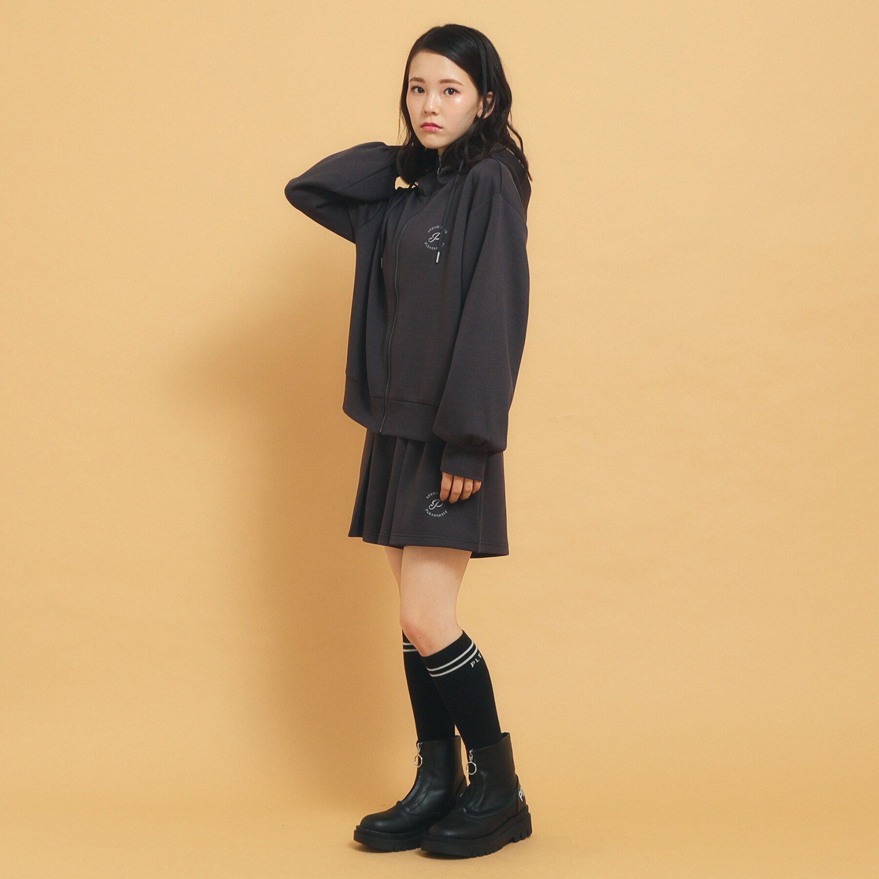 PINK-latte「【セットアップアイテムあり】ダンボールニットパーカー」|パーカー|