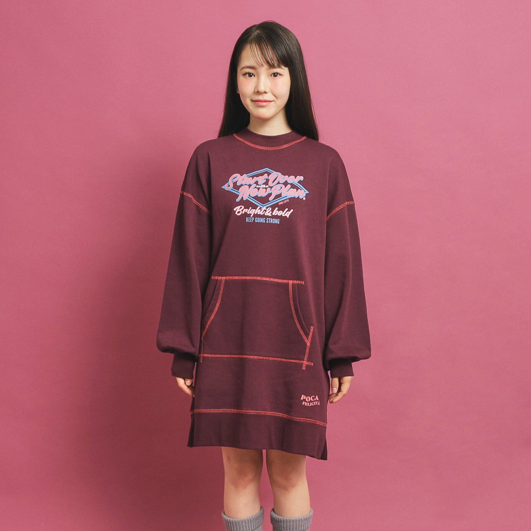 PINK-latte「オールドロゴチュニックワンピース」|ワンピース|