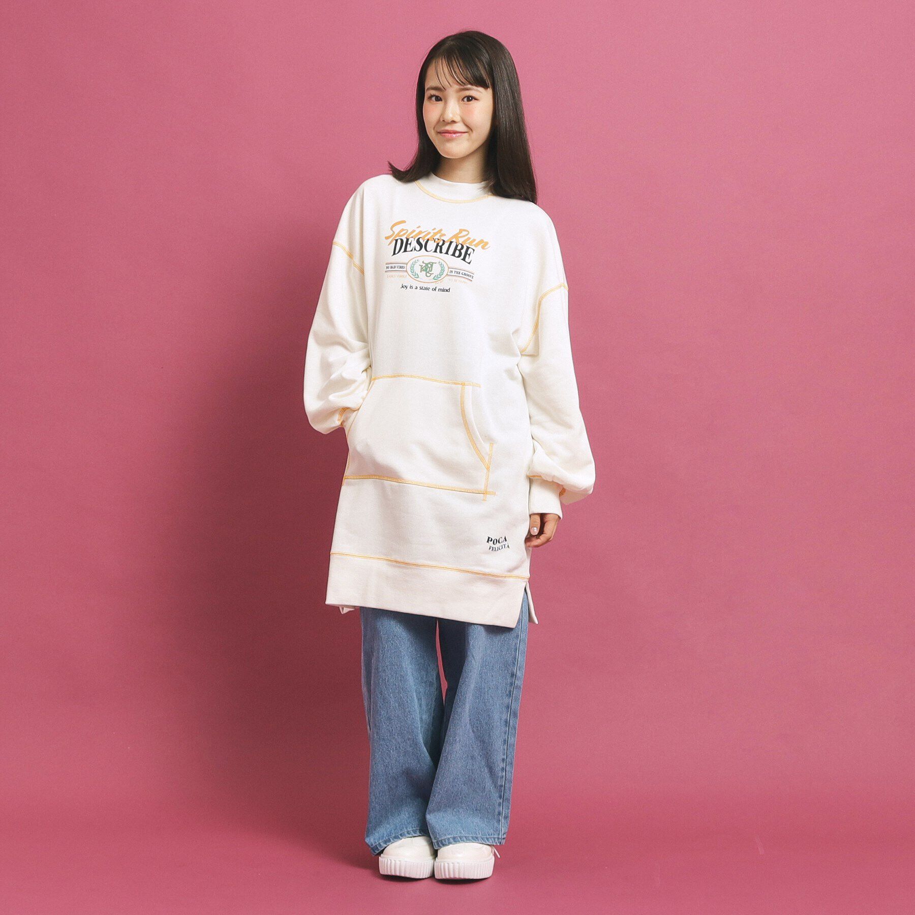 PINK-latte「オールドロゴチュニックワンピース」|ワンピース|