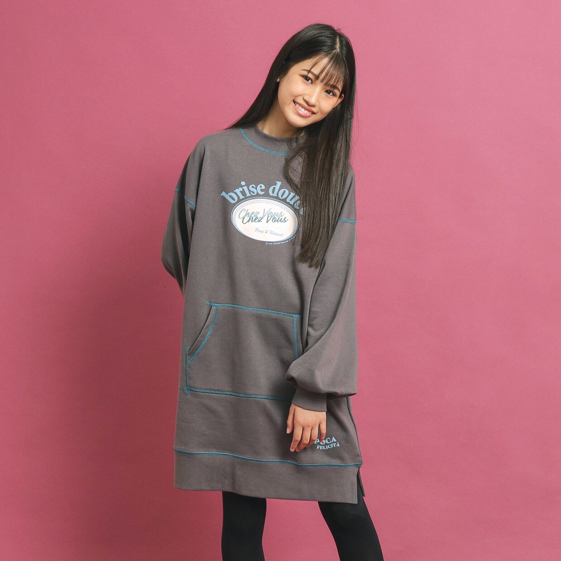 PINK-latte「オールドロゴチュニックワンピース」|ワンピース|