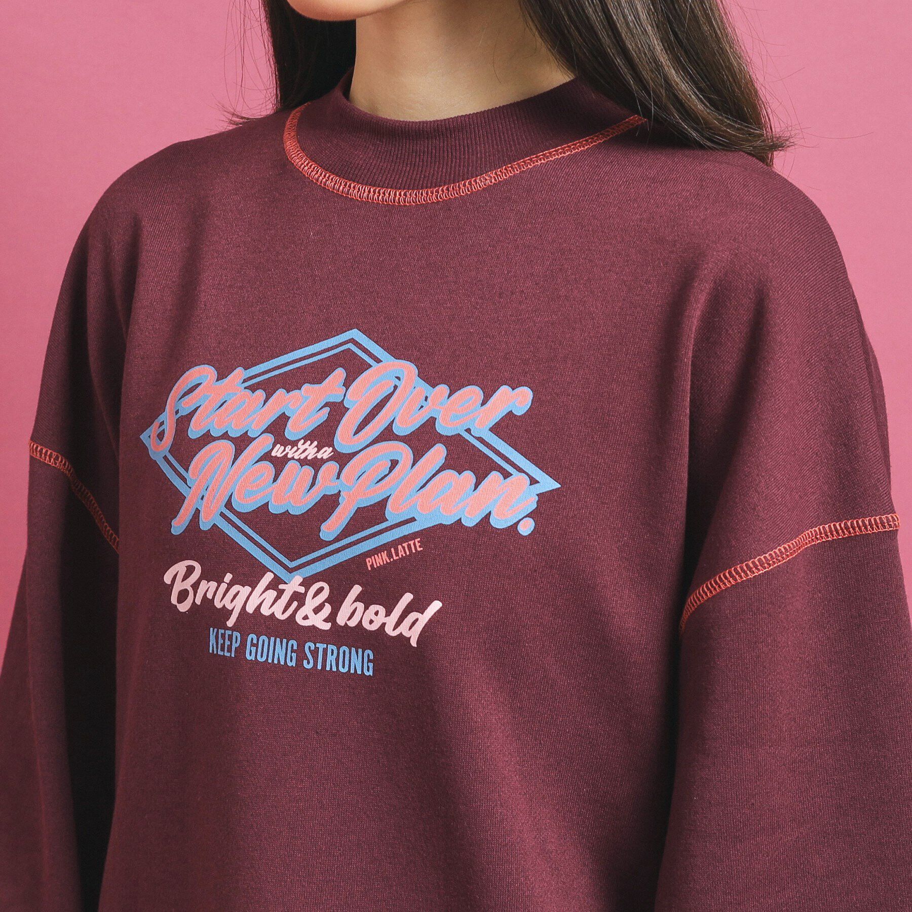 PINK-latte「オールドロゴチュニックワンピース」|ワンピース|