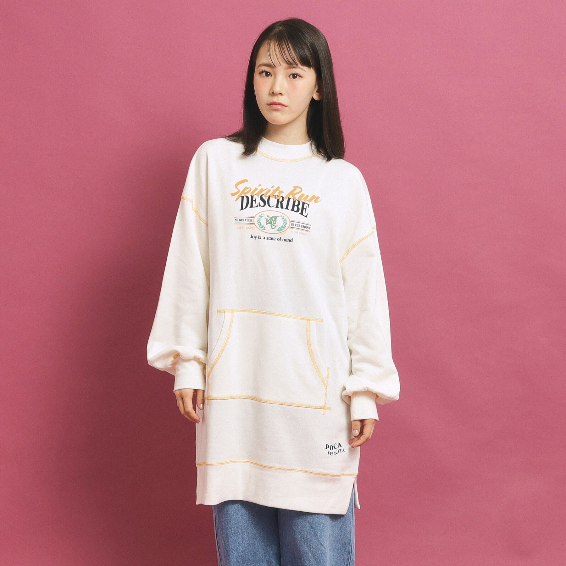 PINK-latte「オールドロゴチュニックワンピース」|ワンピース|