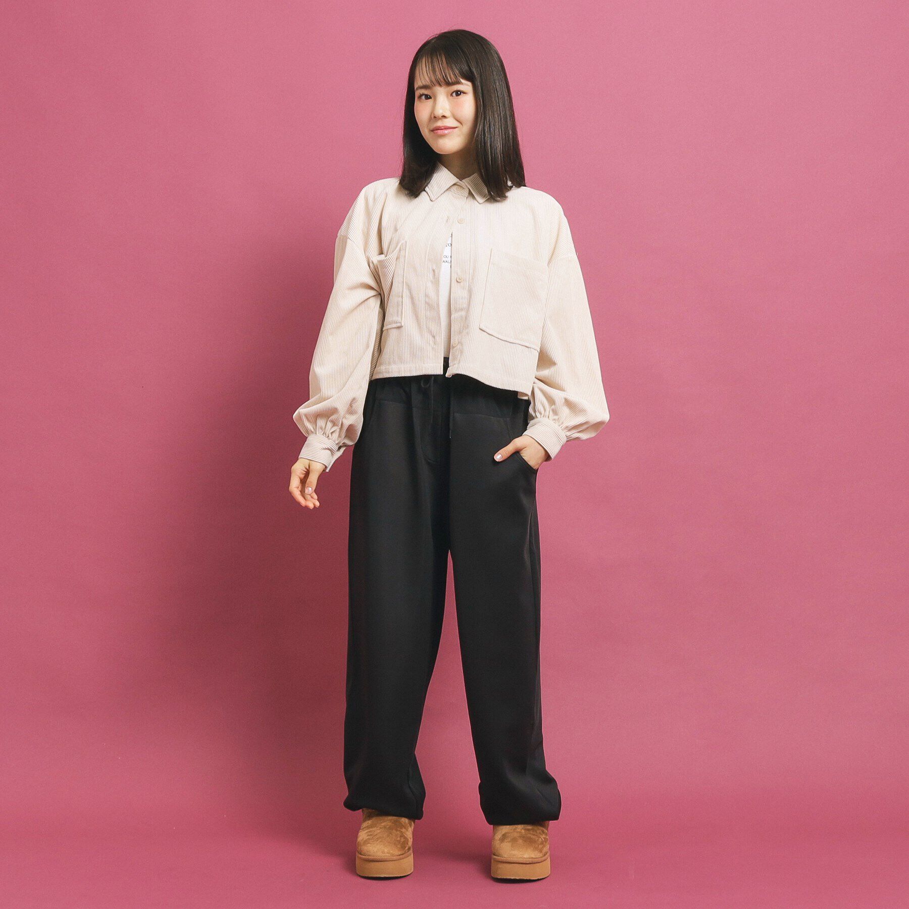 PINK-latte「ダンボール切替イージーパンツ」|その他|