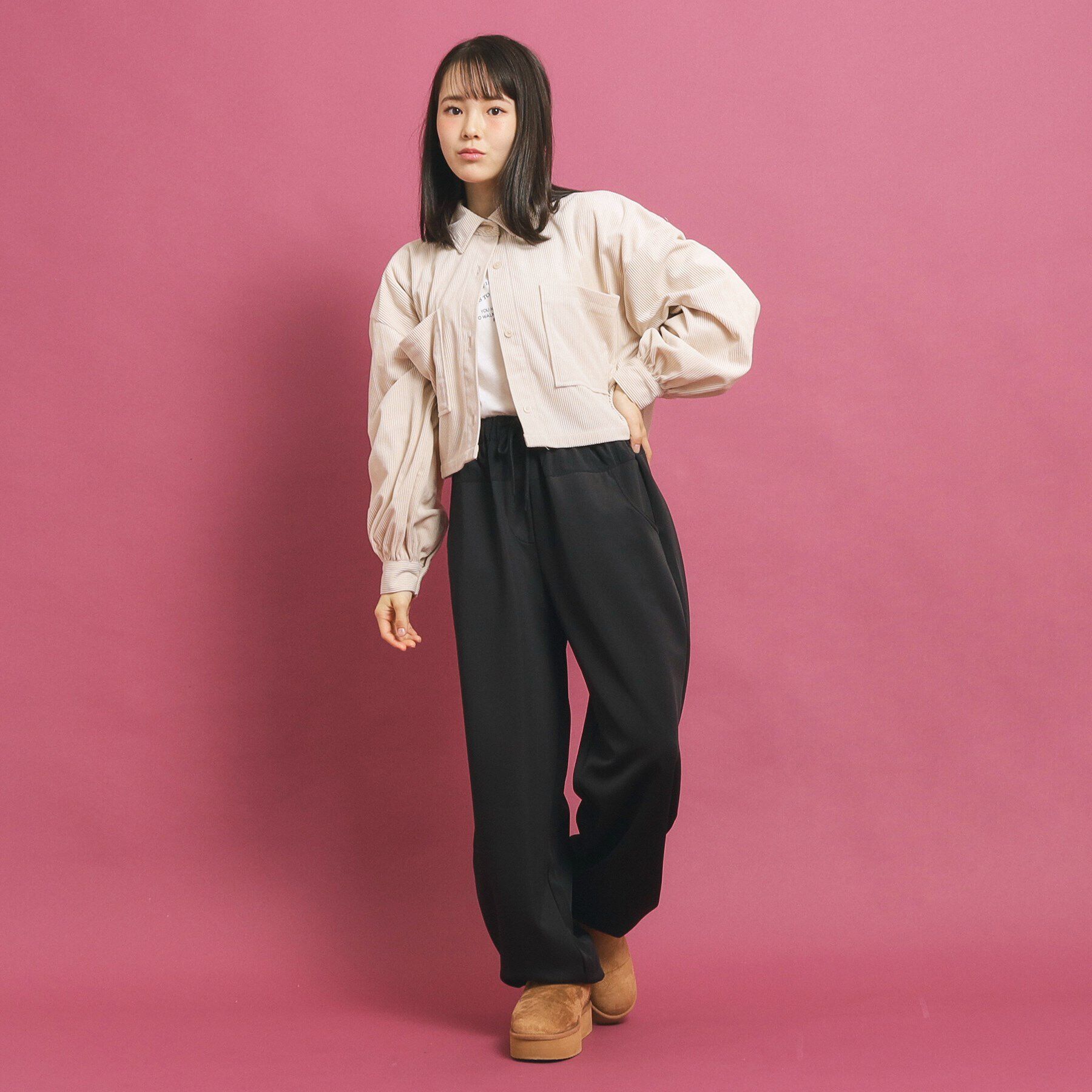 PINK-latte「ダンボール切替イージーパンツ」|その他|