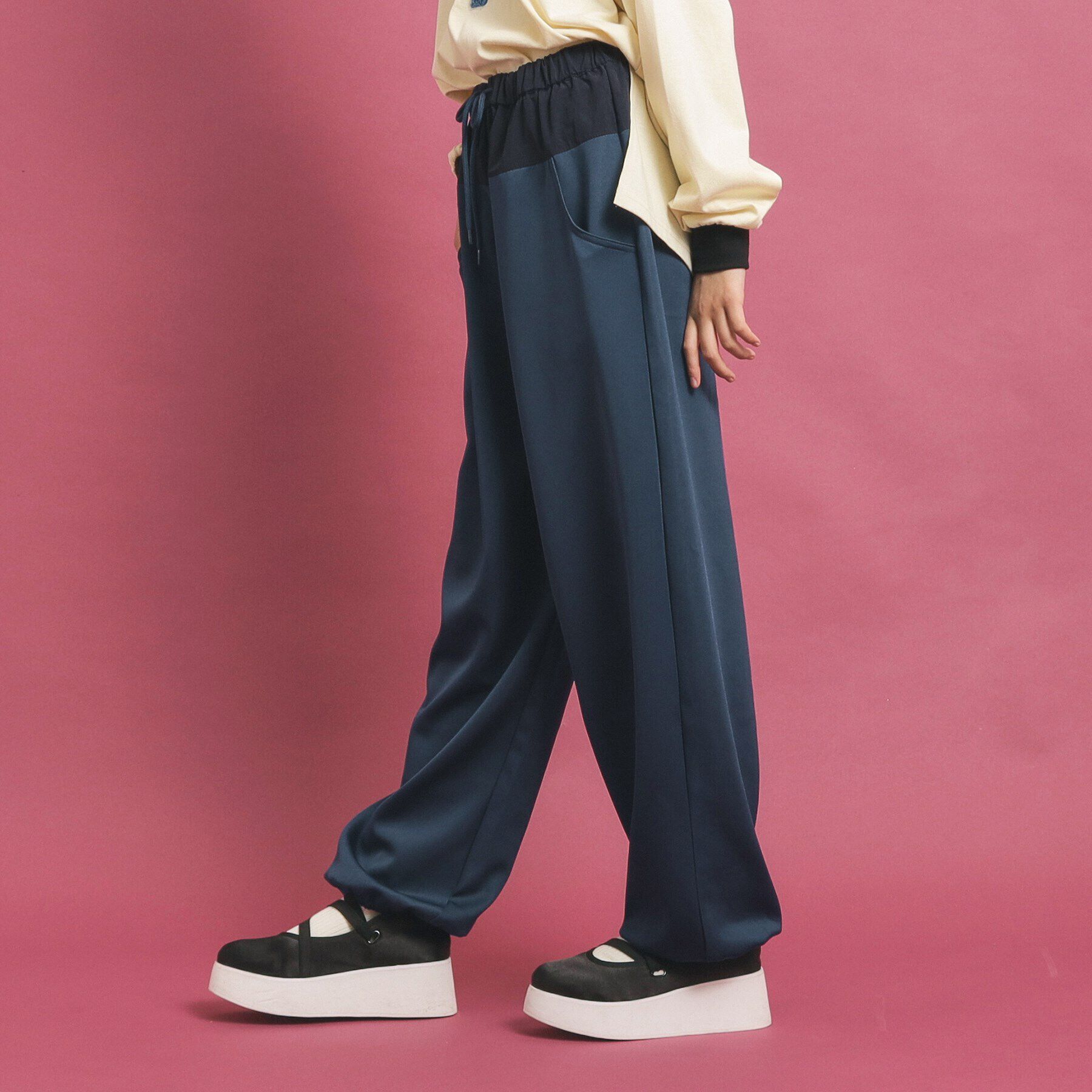 PINK-latte「ダンボール切替イージーパンツ」|その他|