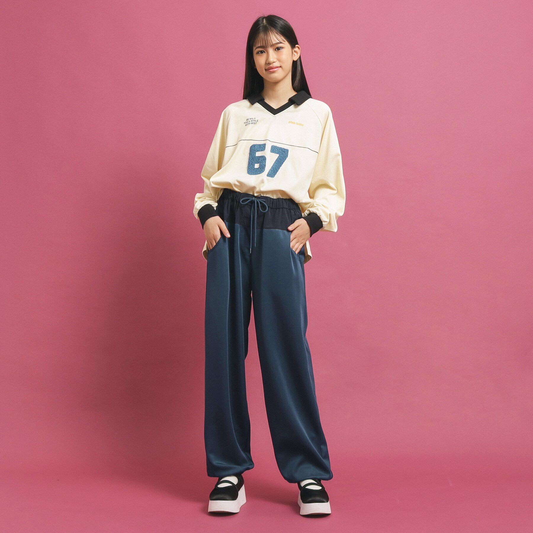 PINK-latte「ダンボール切替イージーパンツ」|その他|