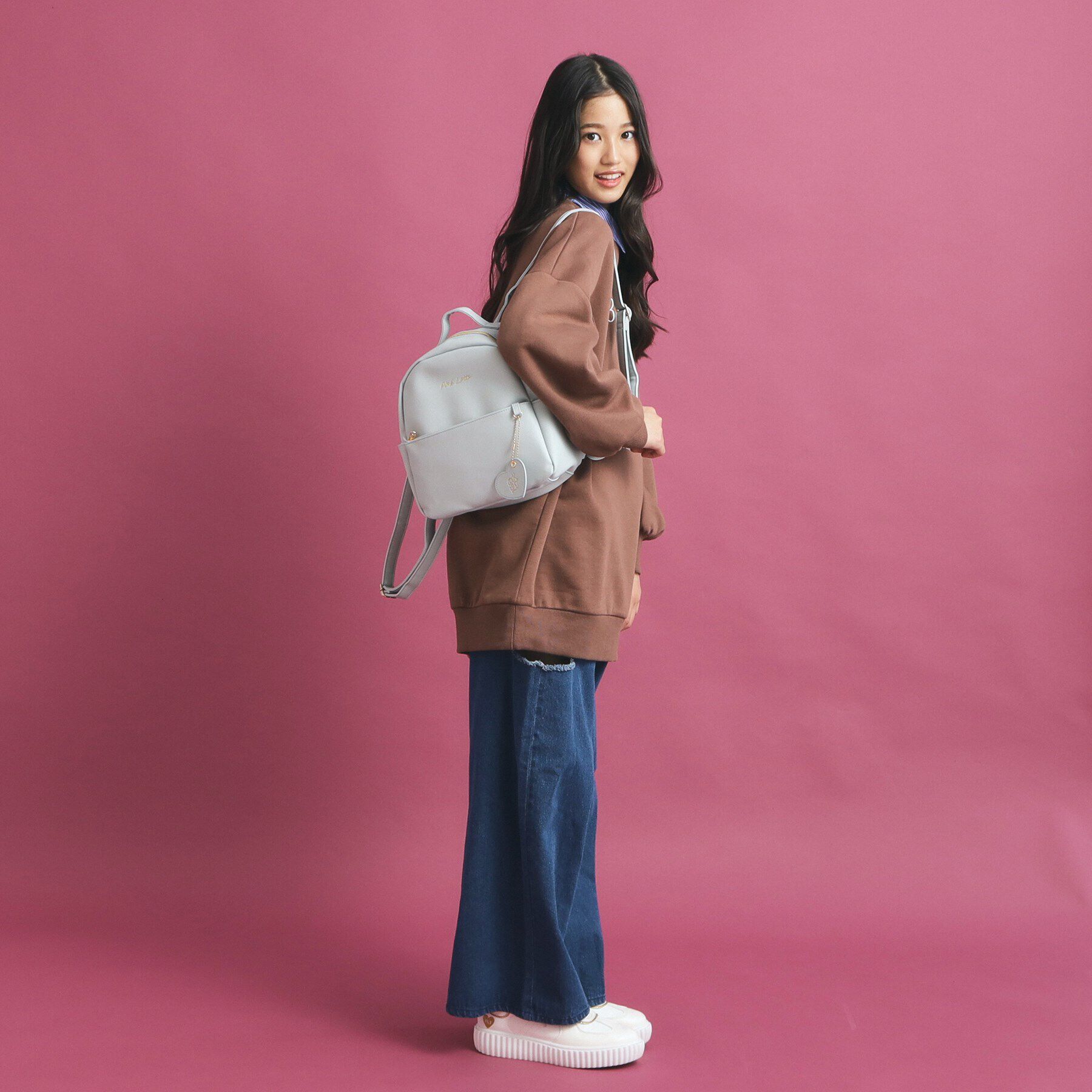 PINK-latte「ハートチャームリュック」|リュック|