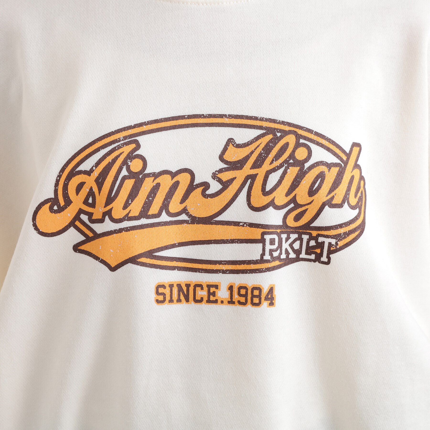 PINK-latte「ミニ裏かすれプリントプルオーバー」|Tシャツ・カットソー|