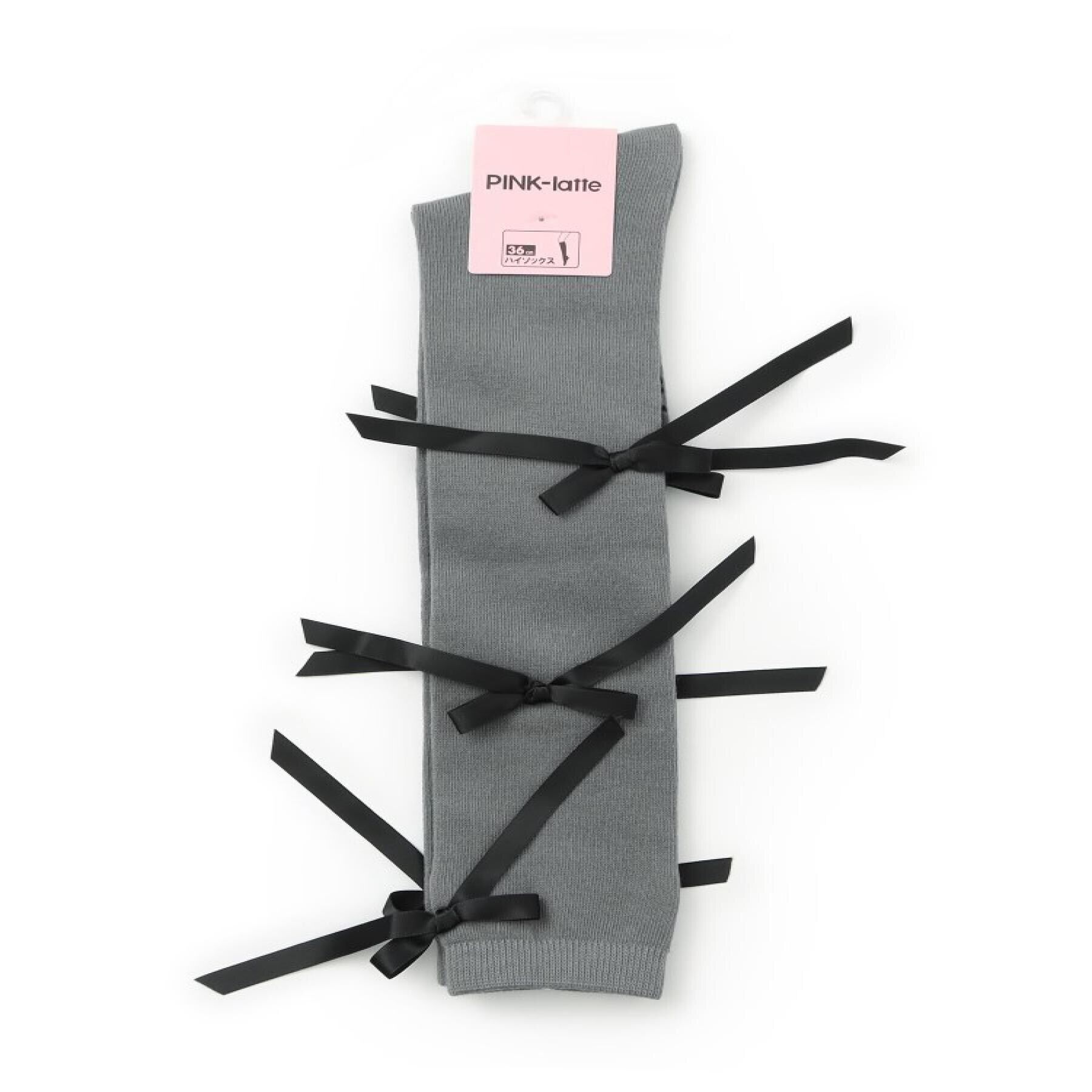 PINK-latte「リボンハイソックス」|ソックス|