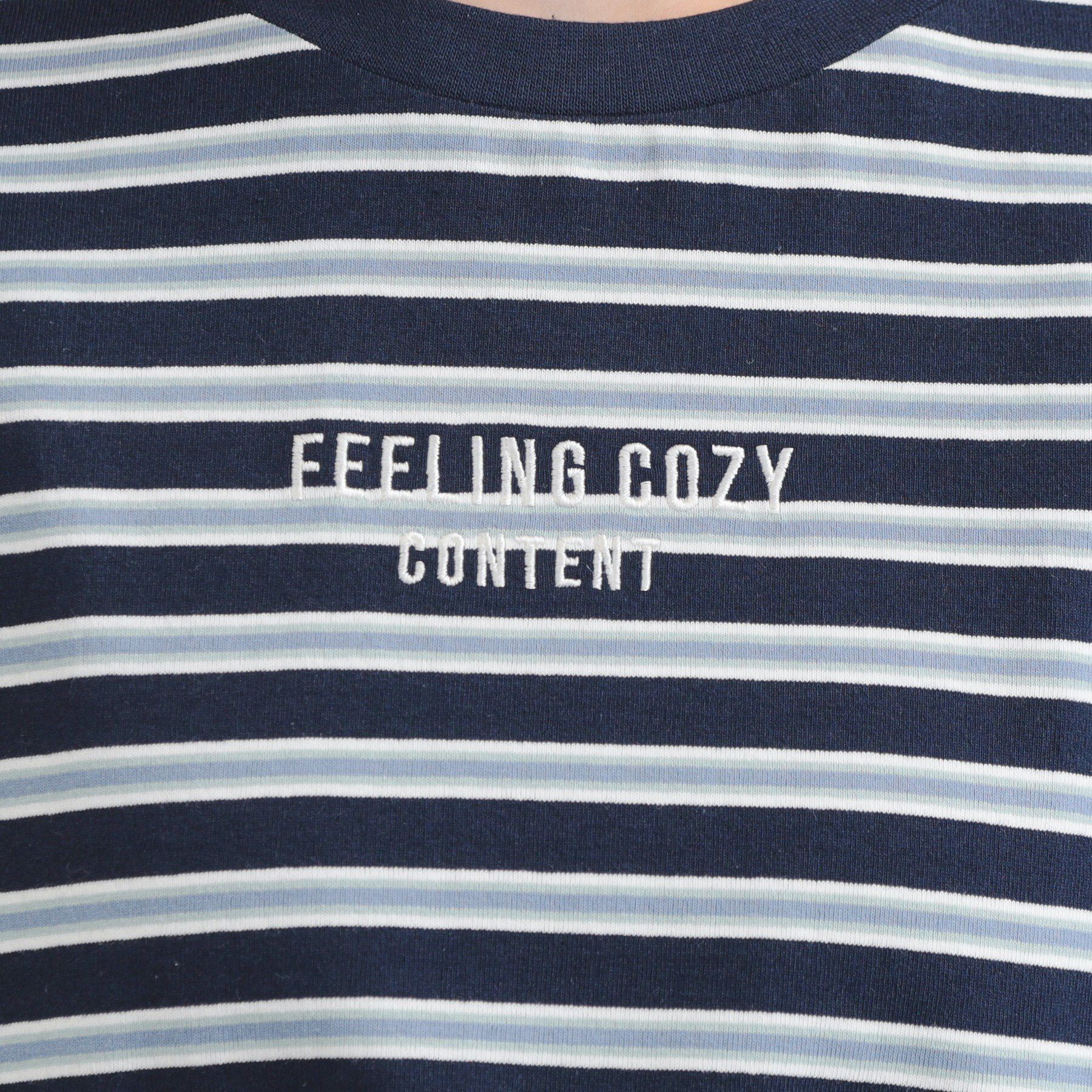 PINK-latte「クロップドボーダーTシャツ」|Tシャツ・カットソー|