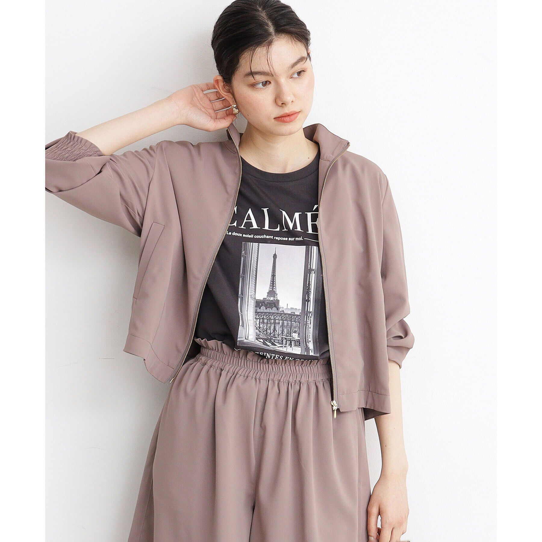 THE SHOP TK「【ラッシュガード/接触冷感/撥水/UVケア/洗える】MIZUGIWA_スタンドジャケット」|ブルゾン・スタジャン|