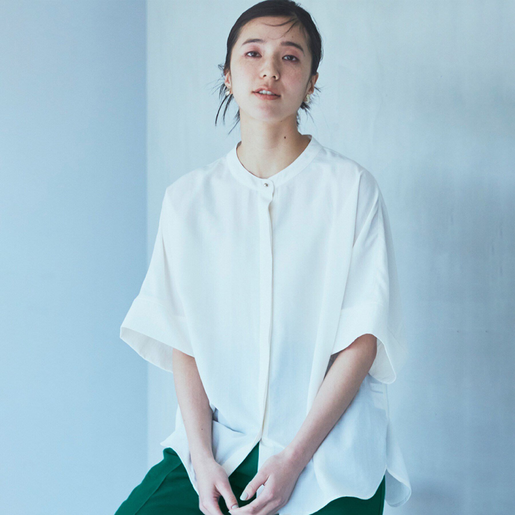 THE SHOP TK「【再登場／魅せる体型カバー服／洗える】ボイルドルマンブラウス」|シャツ・ブラウス|