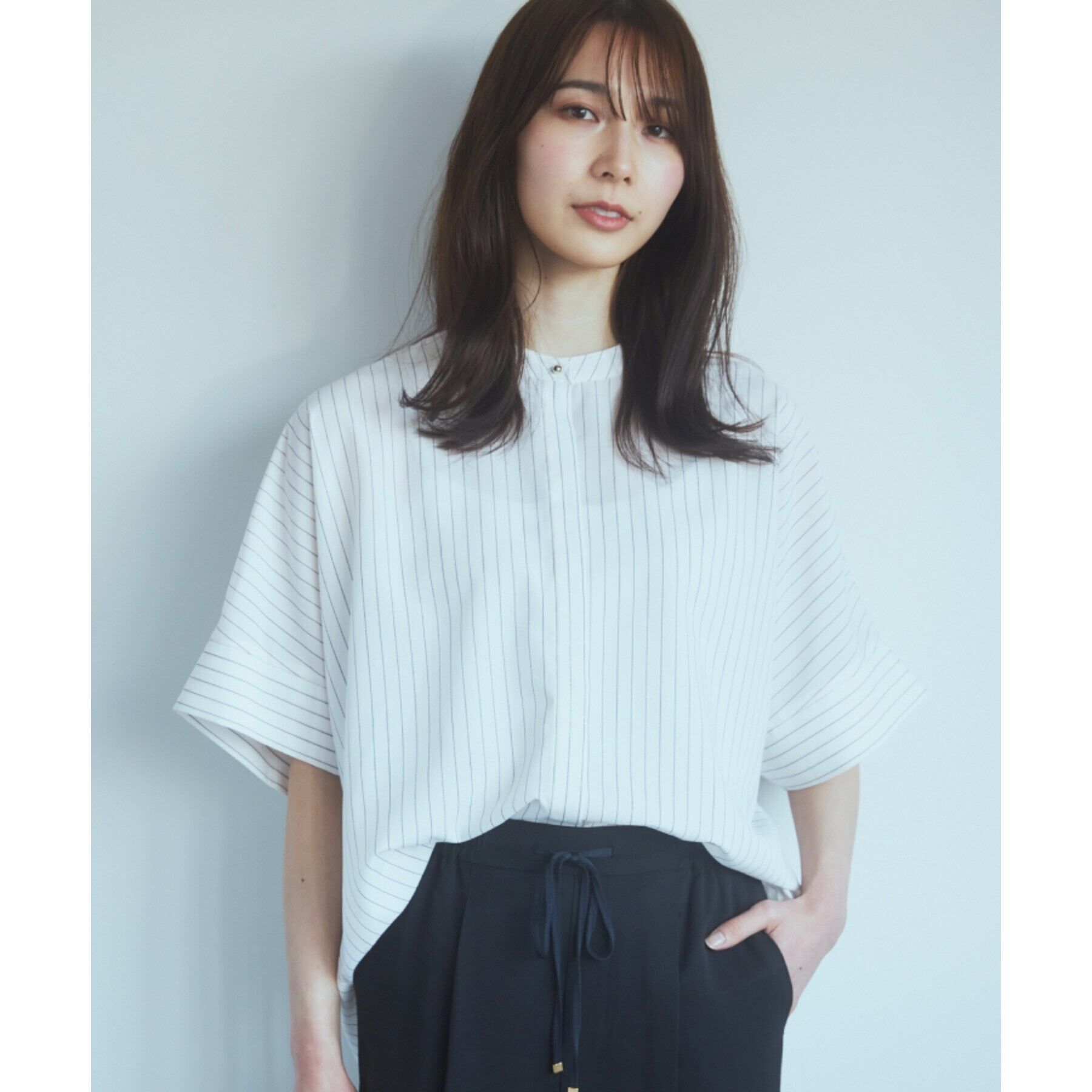 THE SHOP TK「【再登場／魅せる体型カバー服／洗える】ボイルドルマンブラウス」|シャツ・ブラウス|