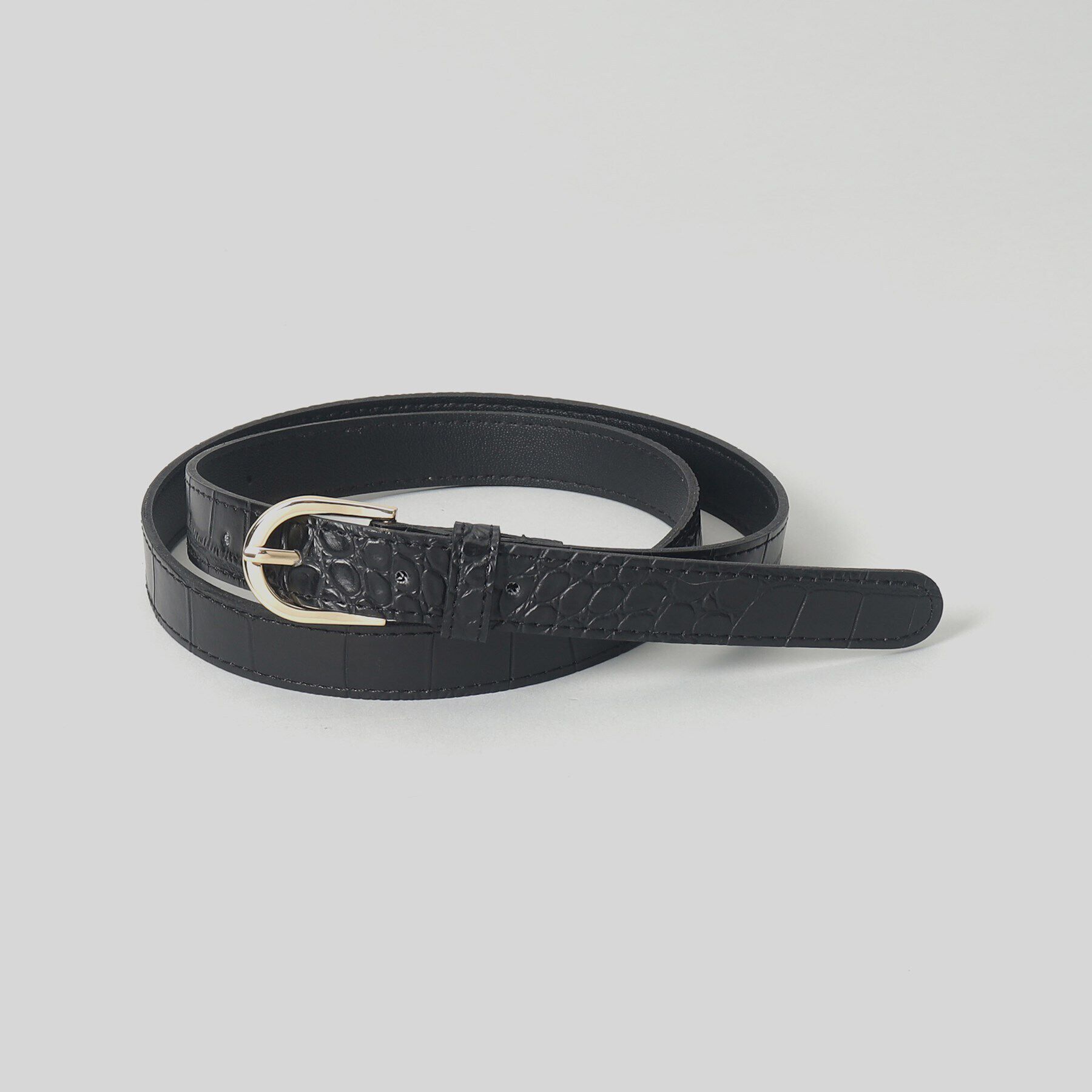 THE SHOP TK「型押しベルト」|ベルト|ﾌﾞﾗｯｸ(019)