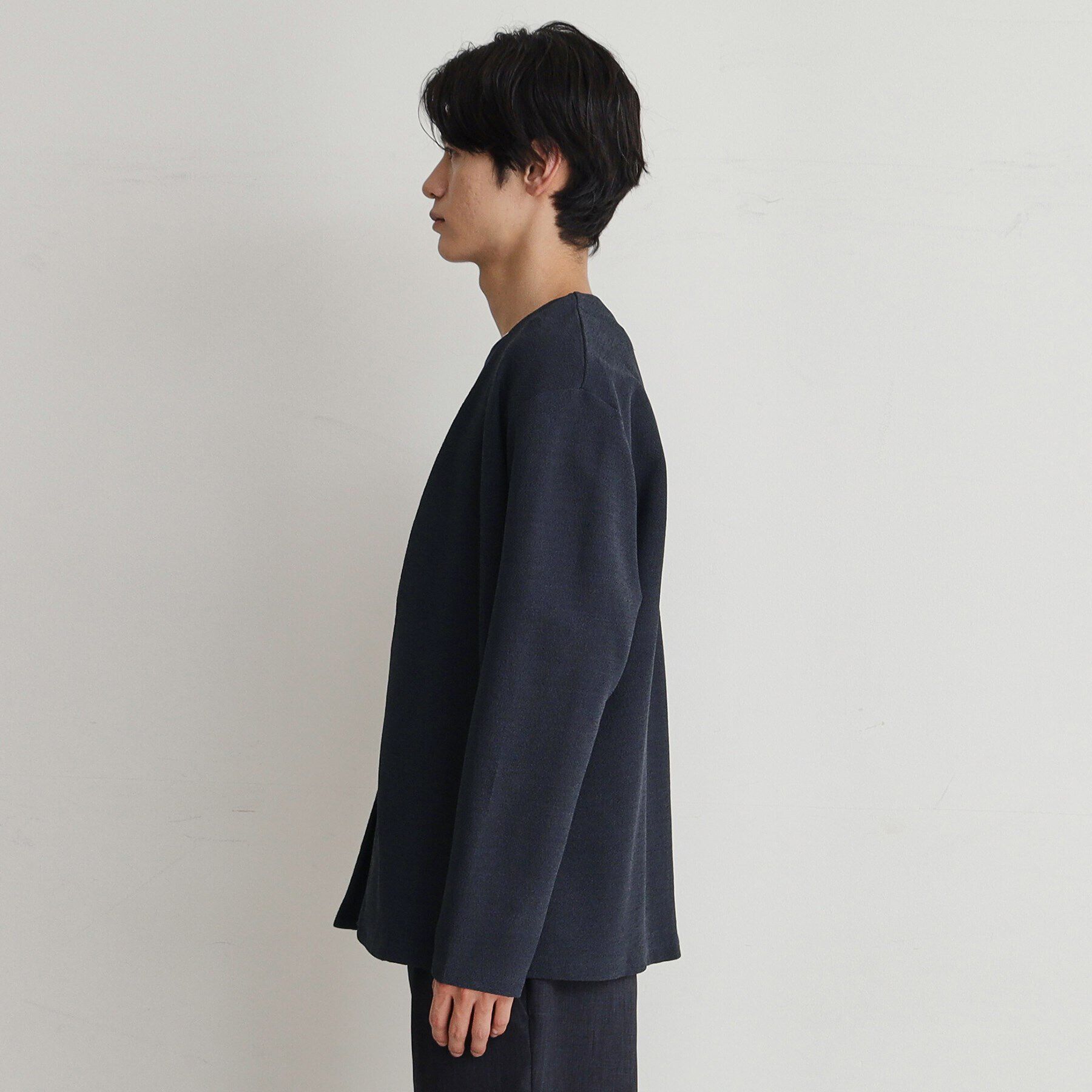 THE SHOP TK「バルキータッチノーカラーカーディガン」|カーディガン|