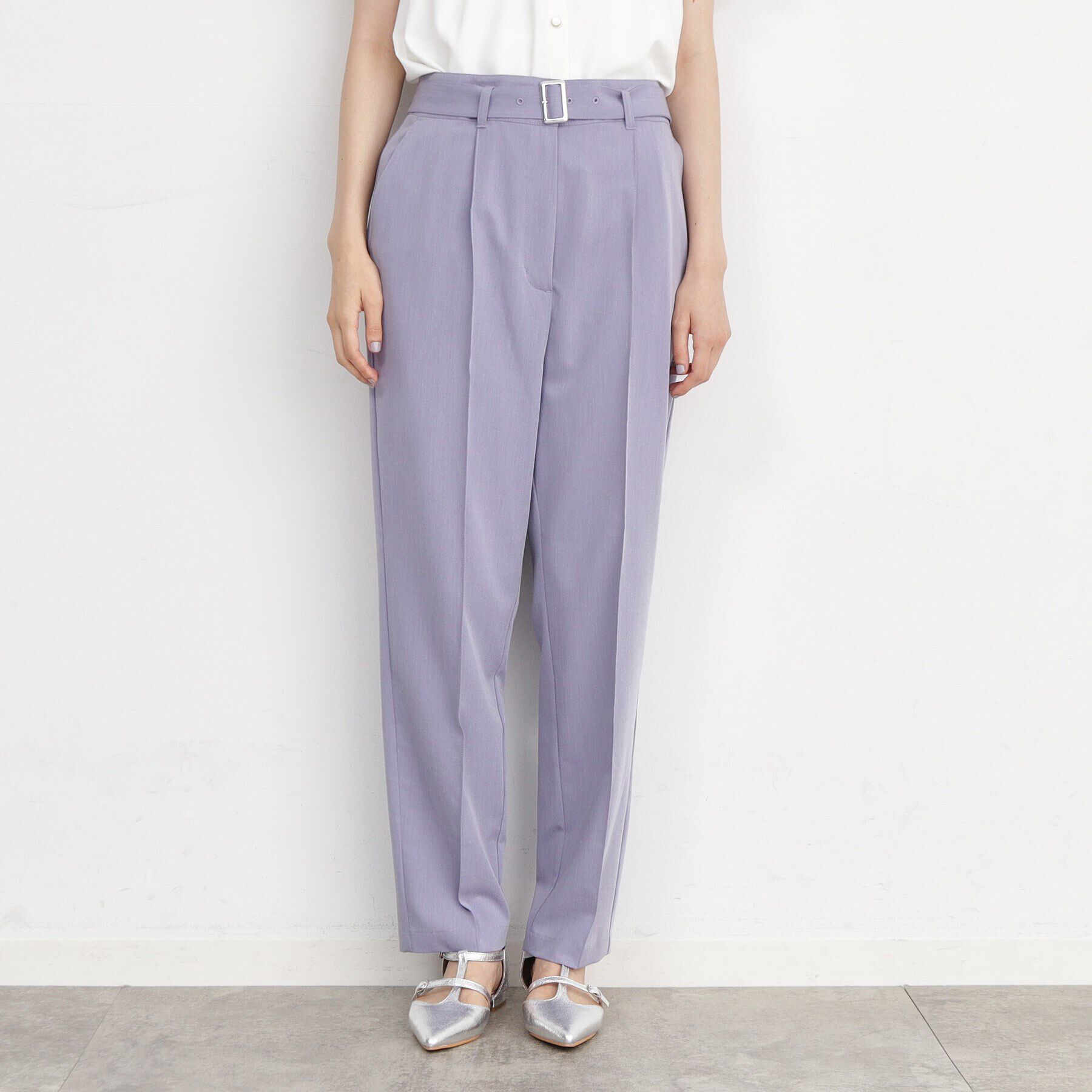 THE SHOP TK「【美シルエット/スタイルUP】ベルト付テーパードパンツ/洗える」|その他|