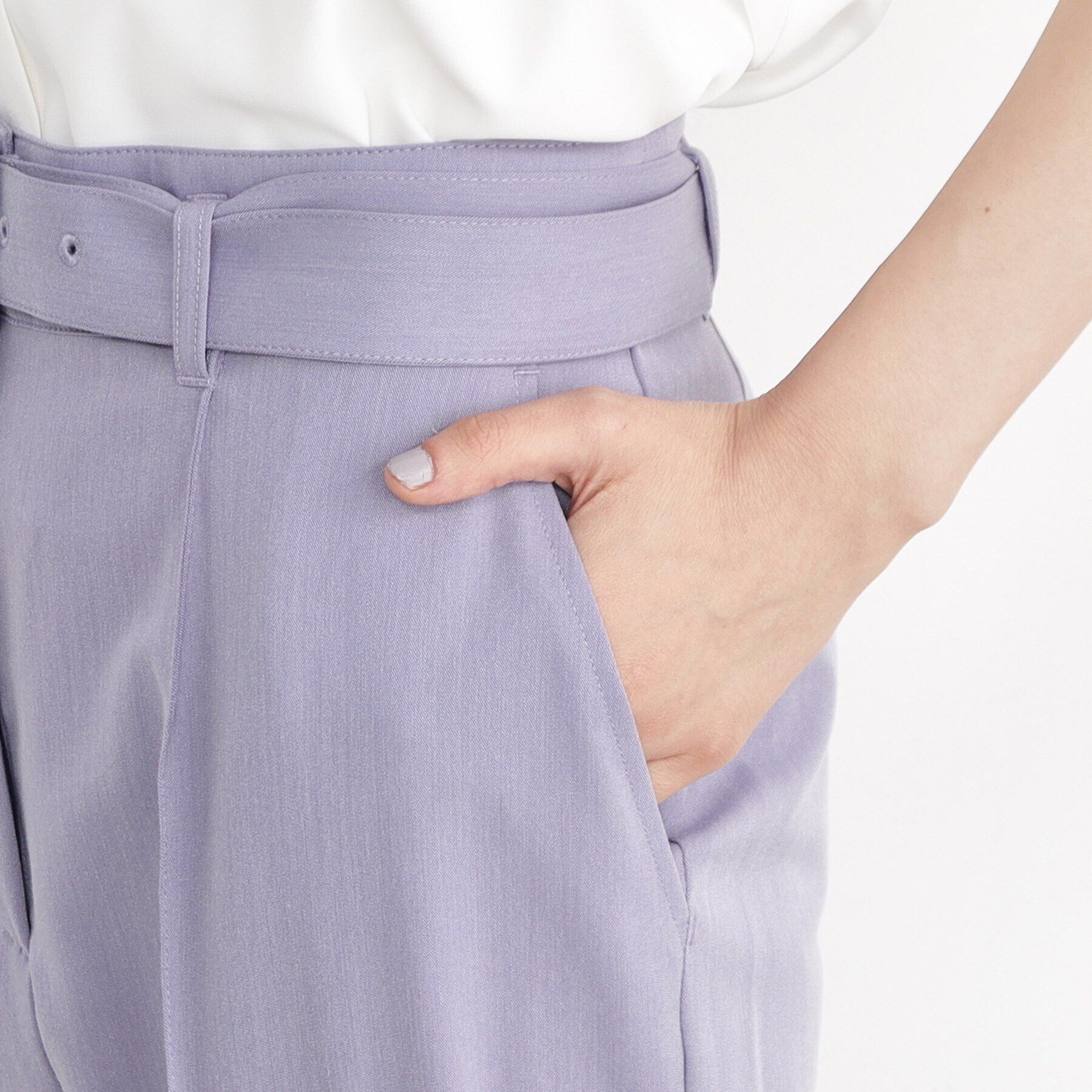 THE SHOP TK「【美シルエット/スタイルUP】ベルト付テーパードパンツ/洗える」|その他|