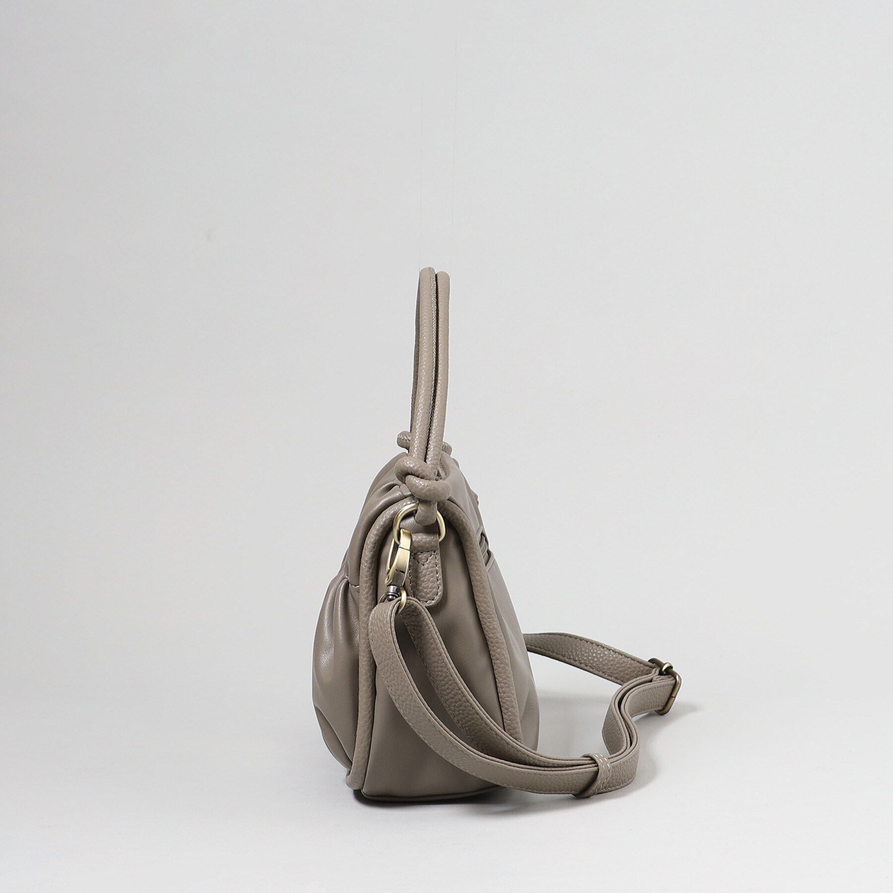 THE SHOP TK「【＠BAILA掲載】ギャザープレートFレザーBAG」|ハンドバッグ|