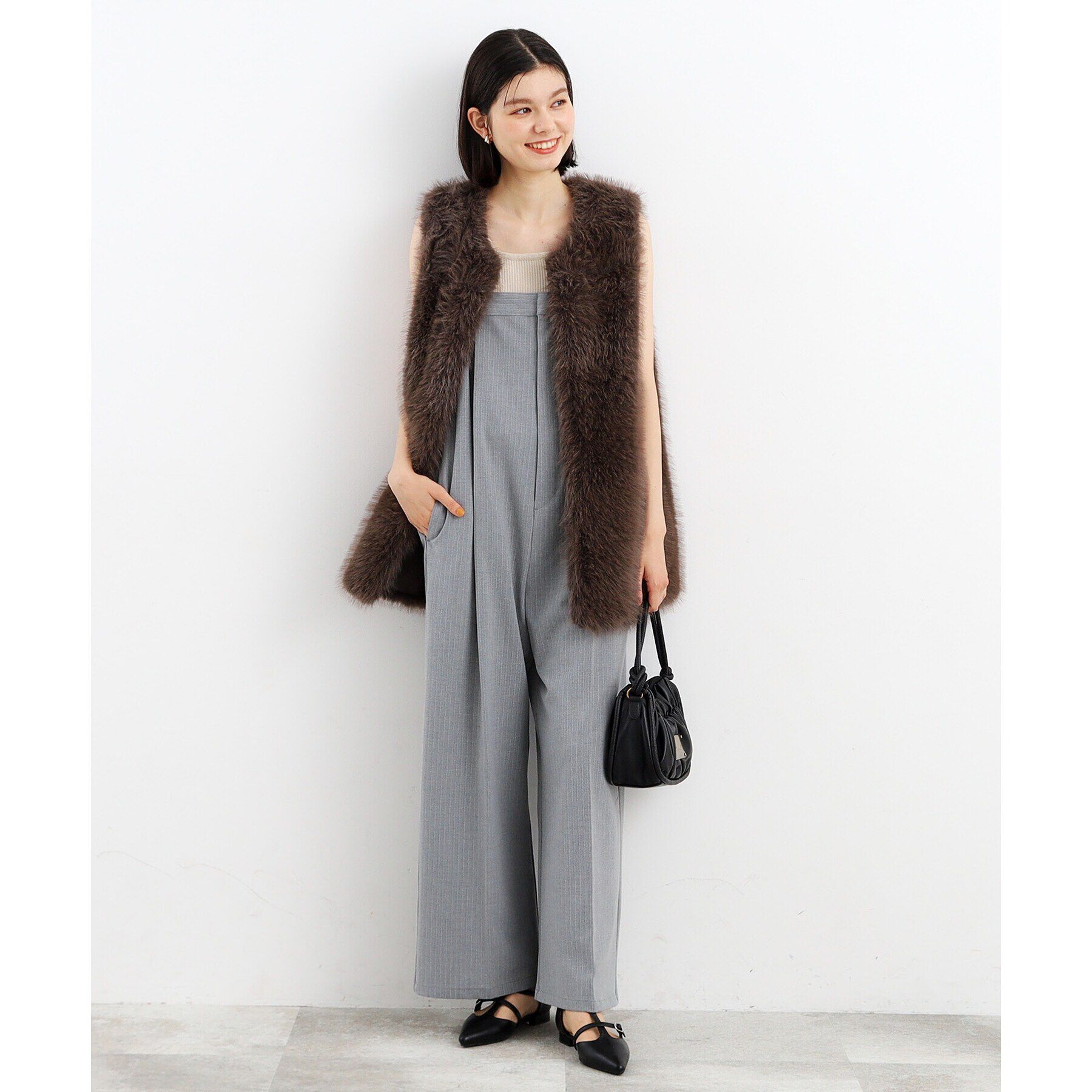 THE SHOP TK「ストライプベアオールインワン」|オールインワン|