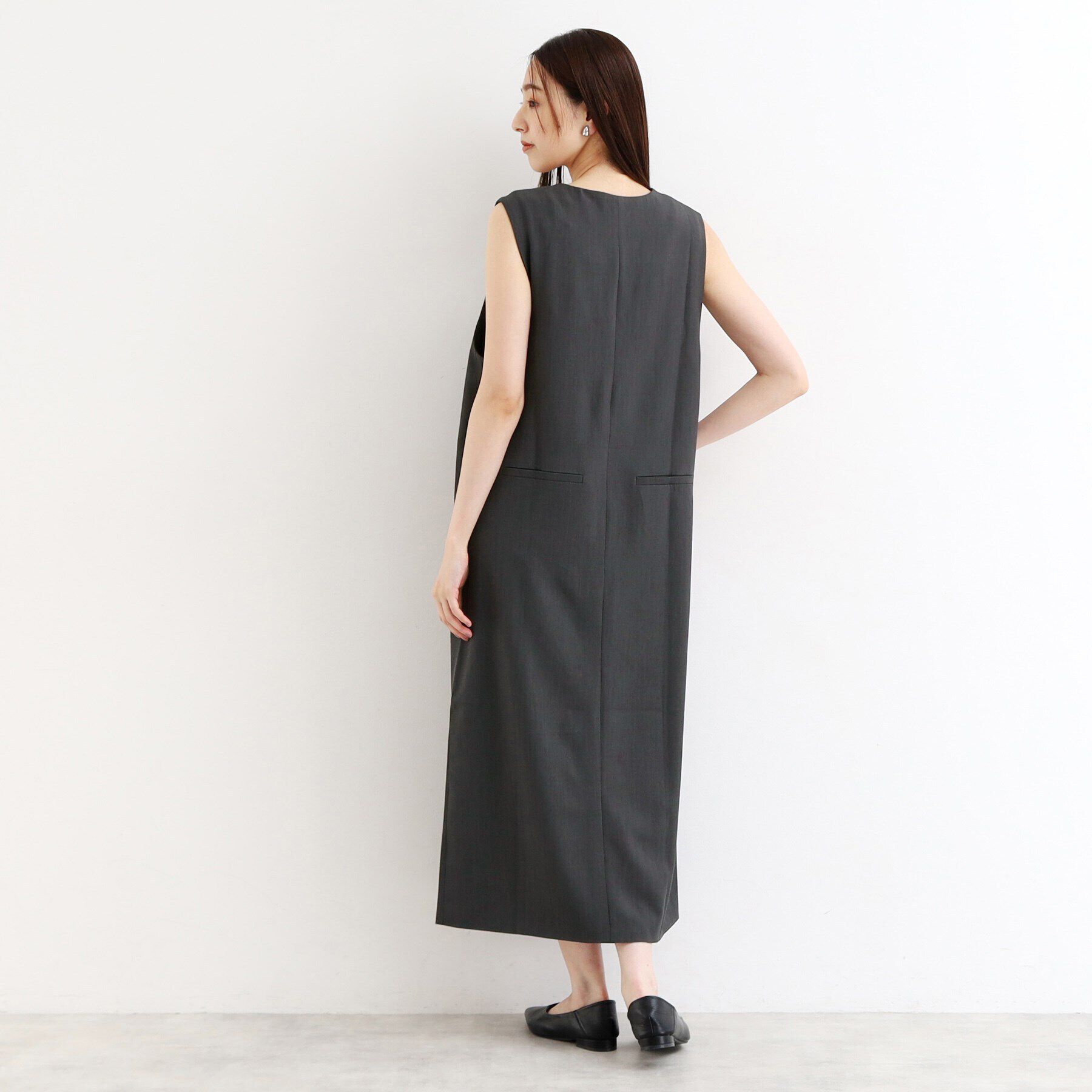 THE SHOP TK「【ワンピースにジレにスタイル変化】フロントZIPジャスカ/洗える」|ワンピース|