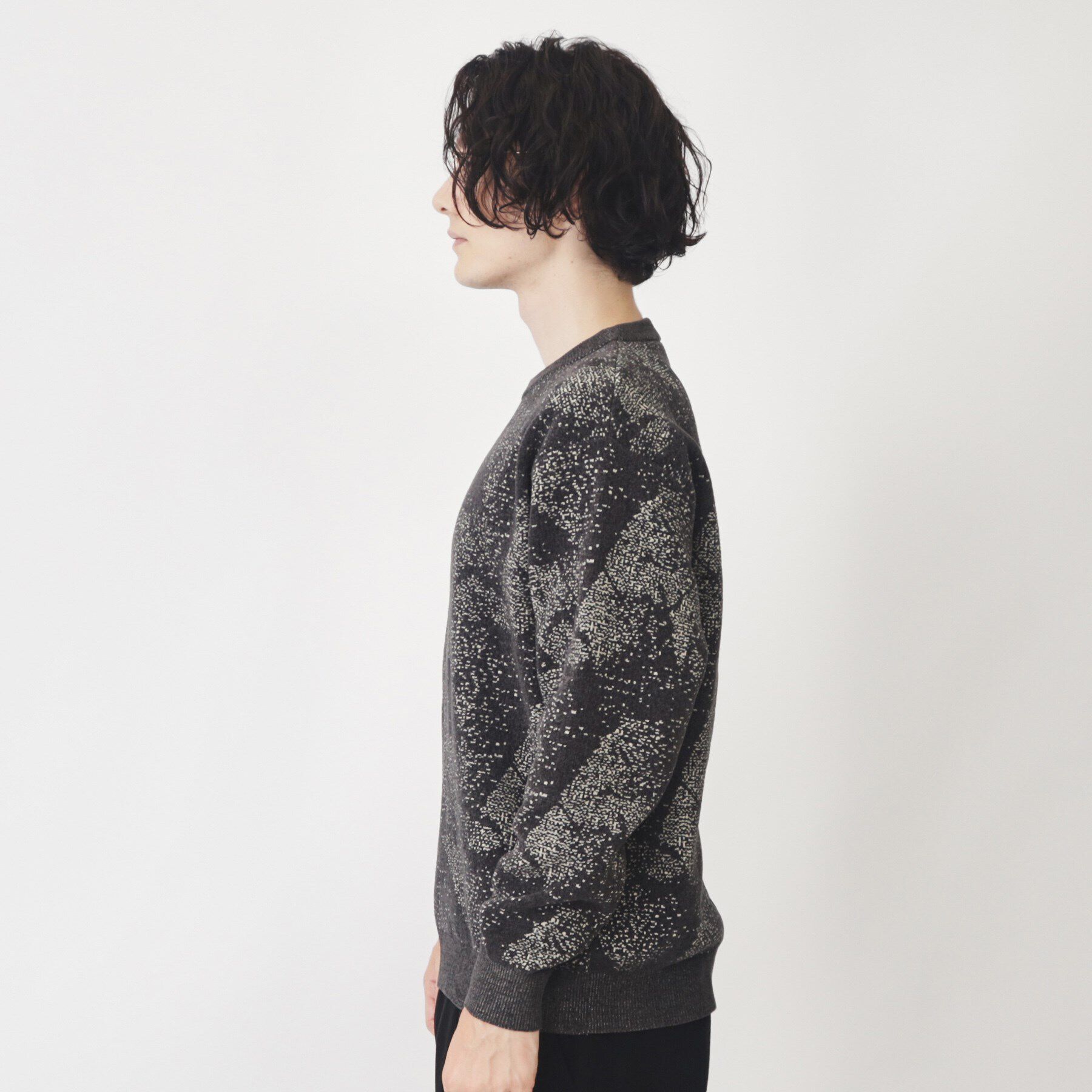 THE SHOP TK「総柄モールニットクルーネック　ユニセックス」|ニット・セーター|