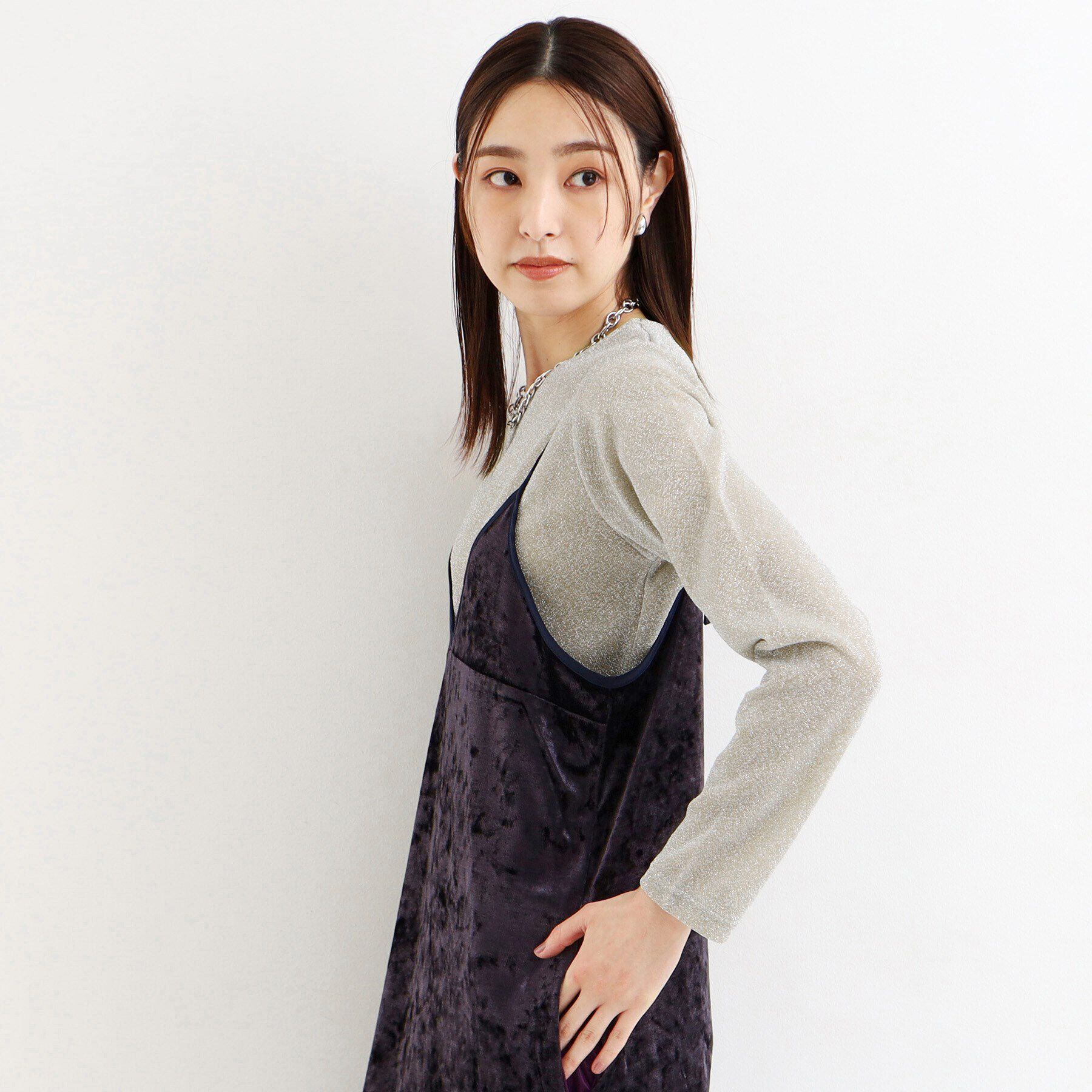 THE SHOP TK「ラメシアーパワーネットプルオーバー」|Tシャツ・カットソー|