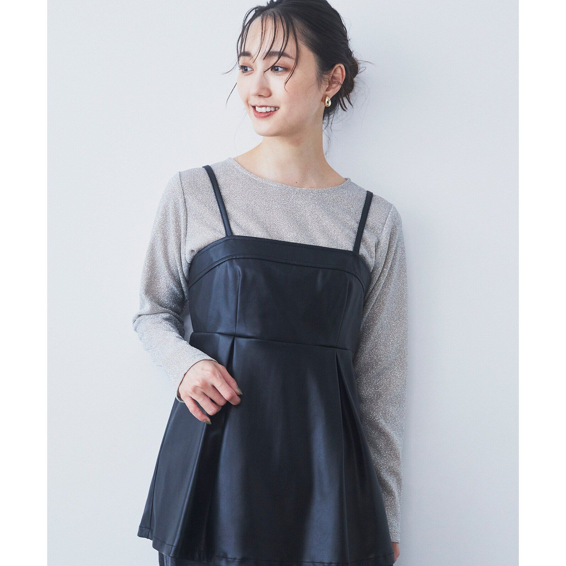 THE SHOP TK「ラメシアーパワーネットプルオーバー」|Tシャツ・カットソー|