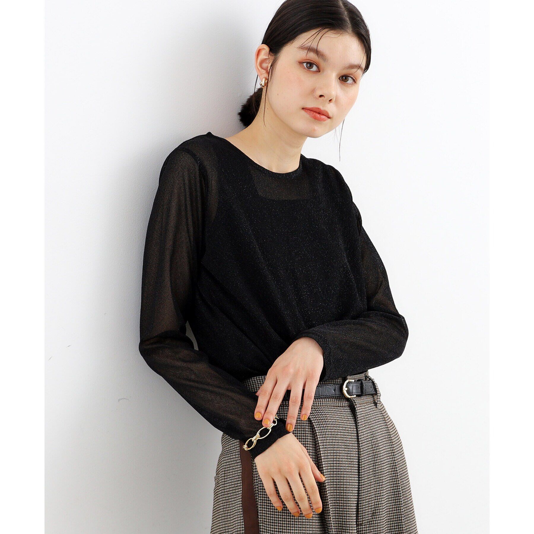 THE SHOP TK「ラメシアーパワーネットプルオーバー」|Tシャツ・カットソー|