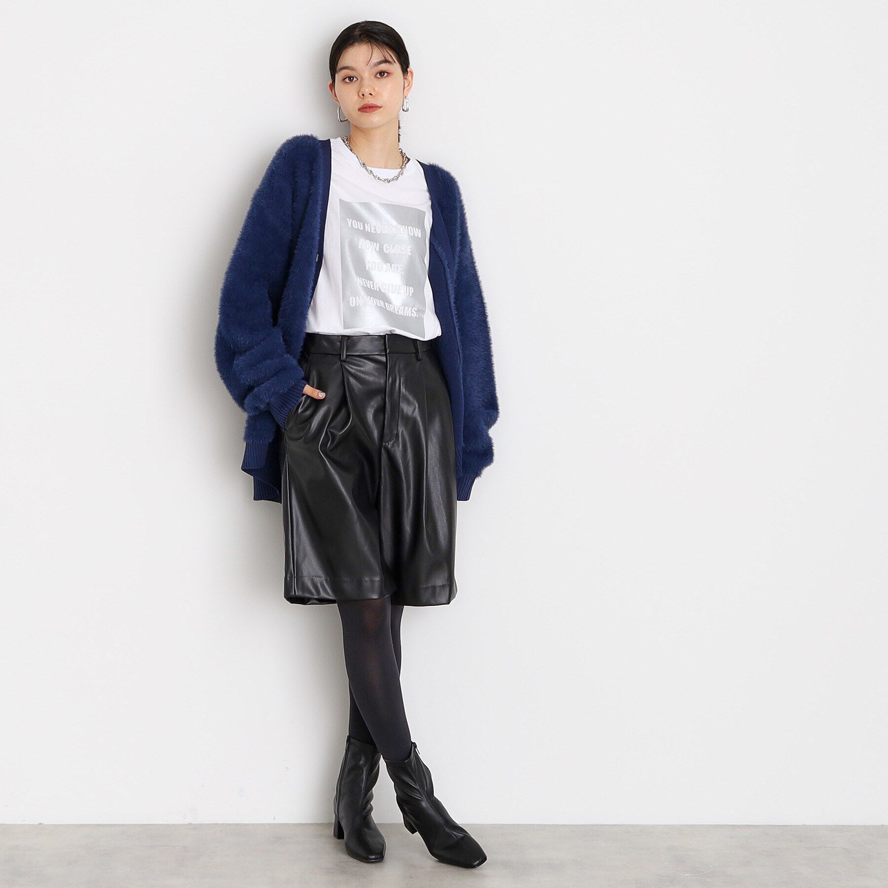 THE SHOP TK「【＠BAILA掲載】合皮ハーフパンツ」|その他|