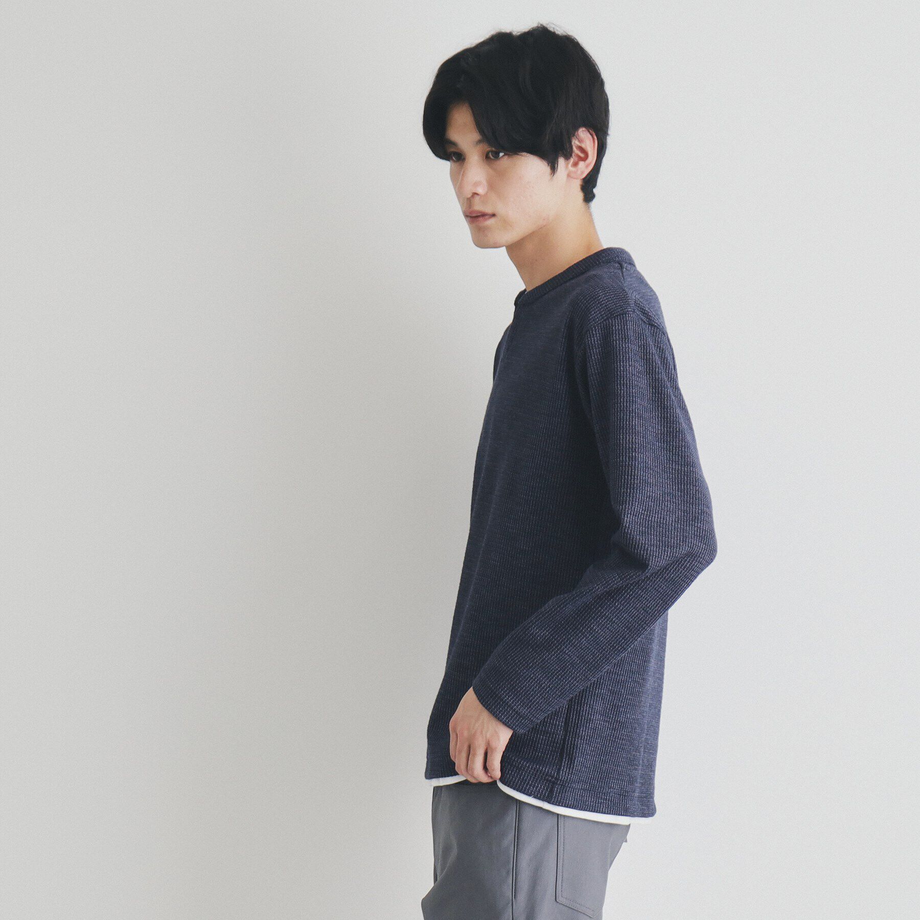 THE SHOP TK「スラブワッフルフェイクレイヤード長袖Tシャツ」|Tシャツ・カットソー|