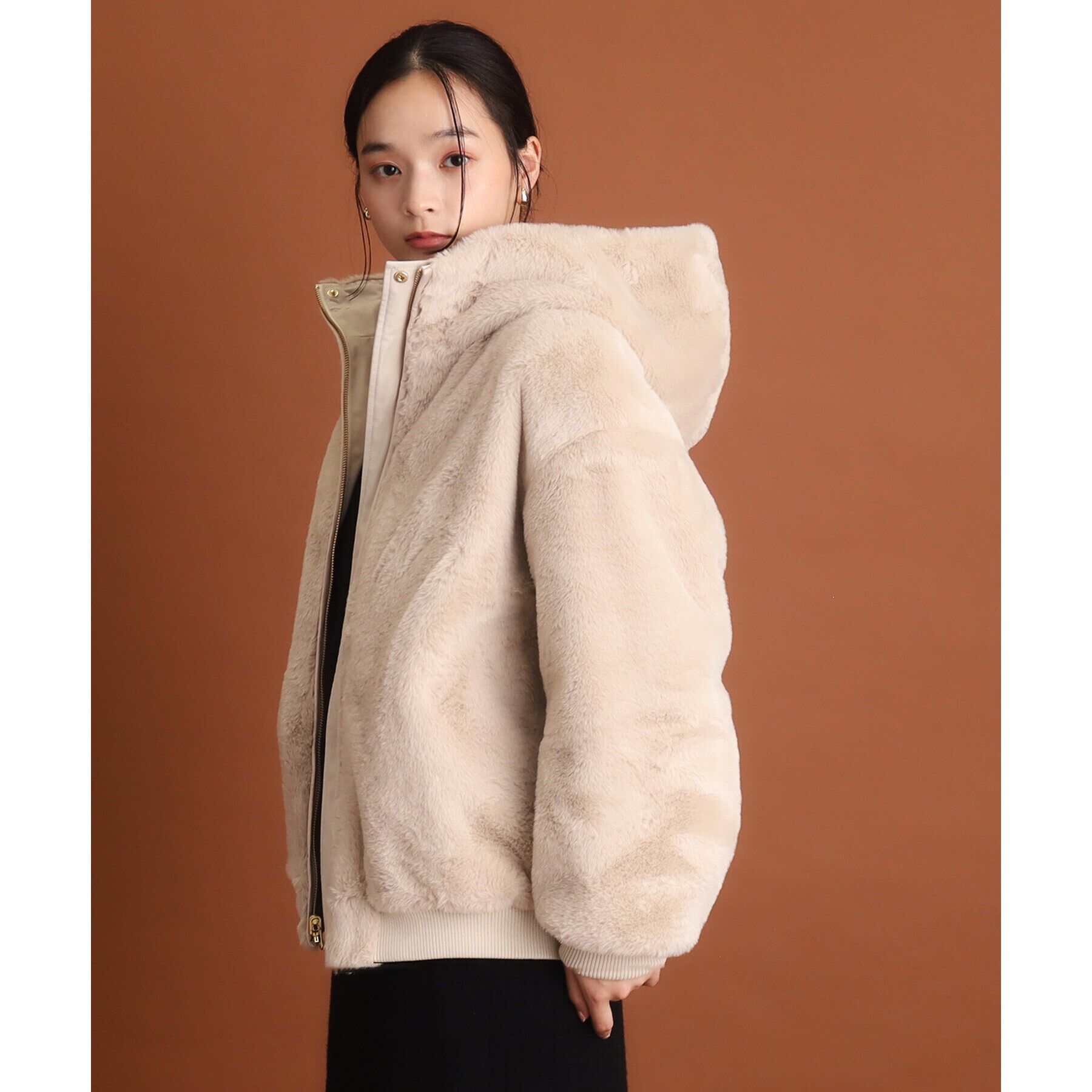 THE SHOP TK「【2WAY/洗えるアウター】MA1&ファーリバーシブルブルゾン」|ブルゾン・スタジャン|